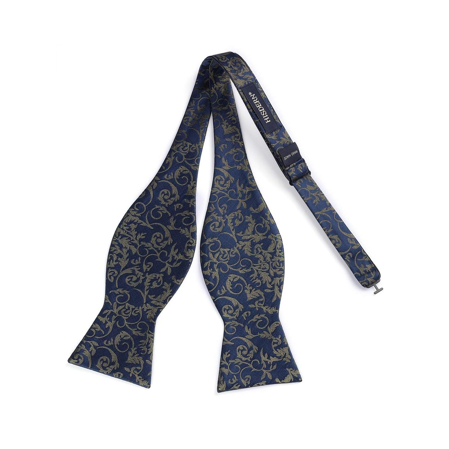 Floral Bow Tie & Pocket Square - A-B NAVY BLUE