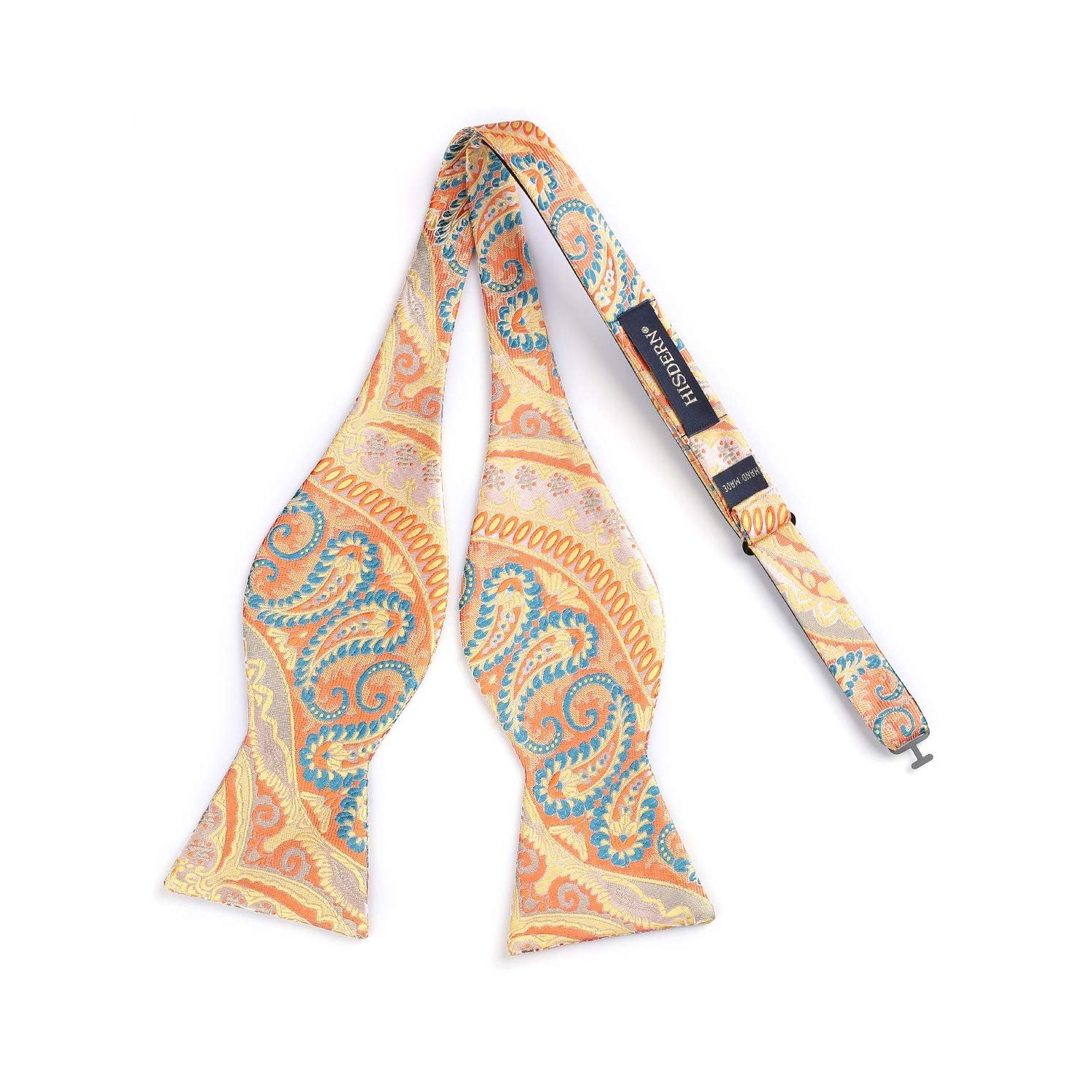 Paisley Bow Tie & Pocket Square - ORANGE-2