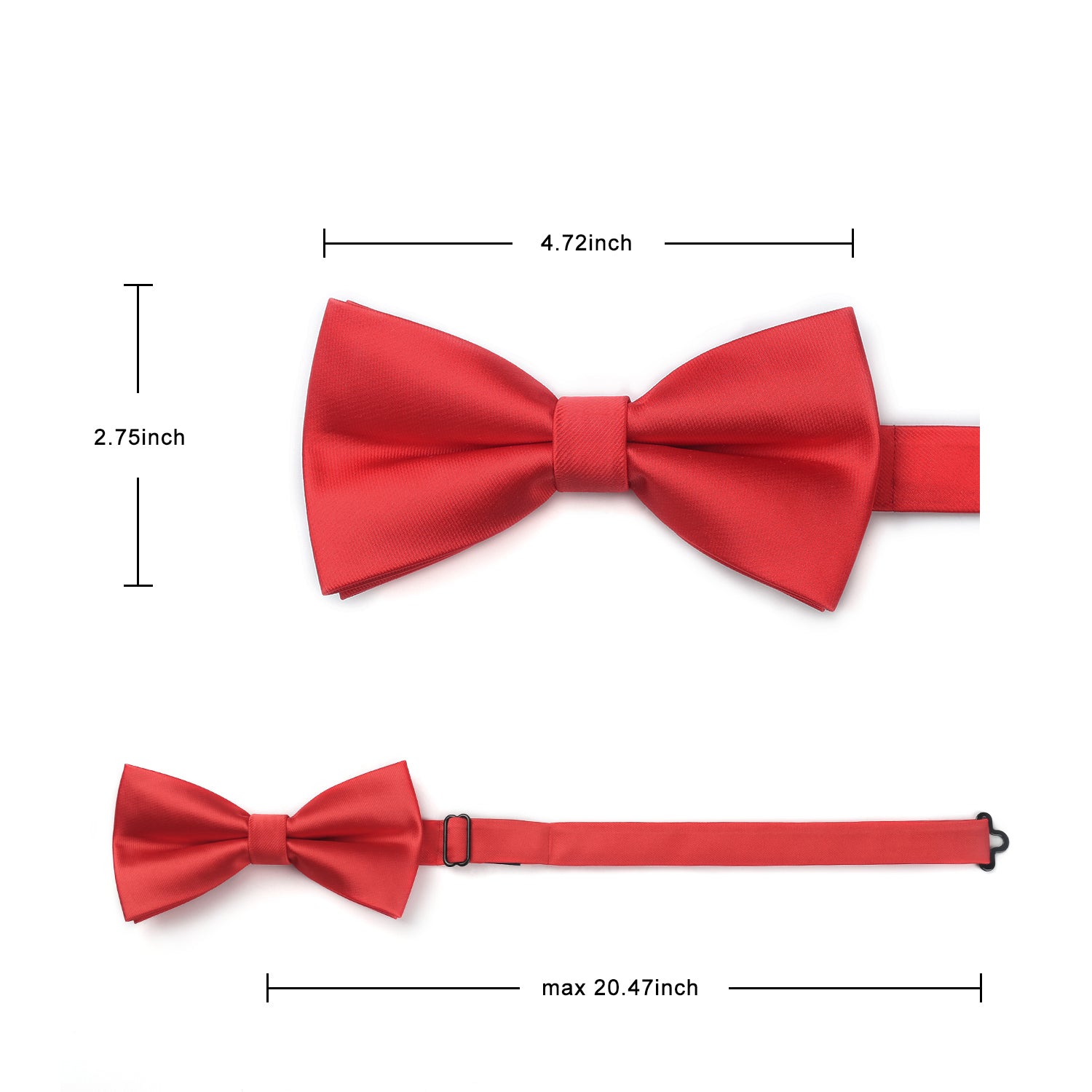Solid Pre-Tied Bow Tie - RED
