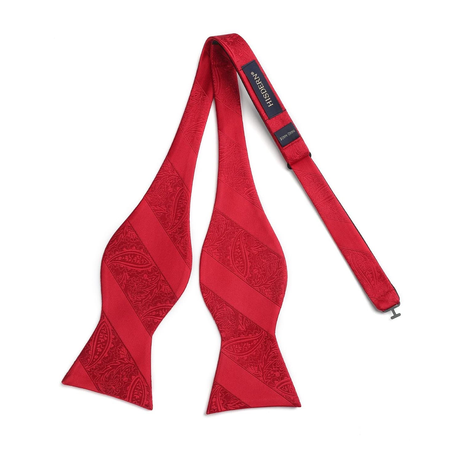 Stripe Bow Tie & Pocket Square - RED-4