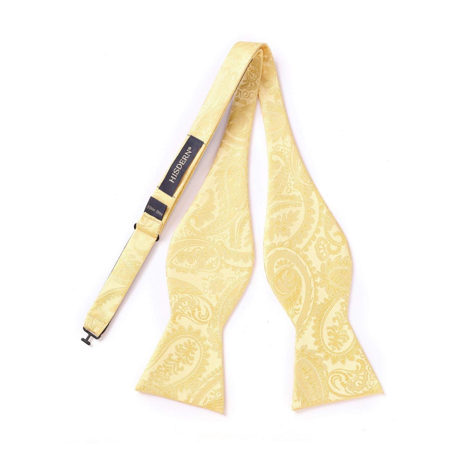 Floral Paisley Bow Tie & Pocket Square - 1-YELLOW