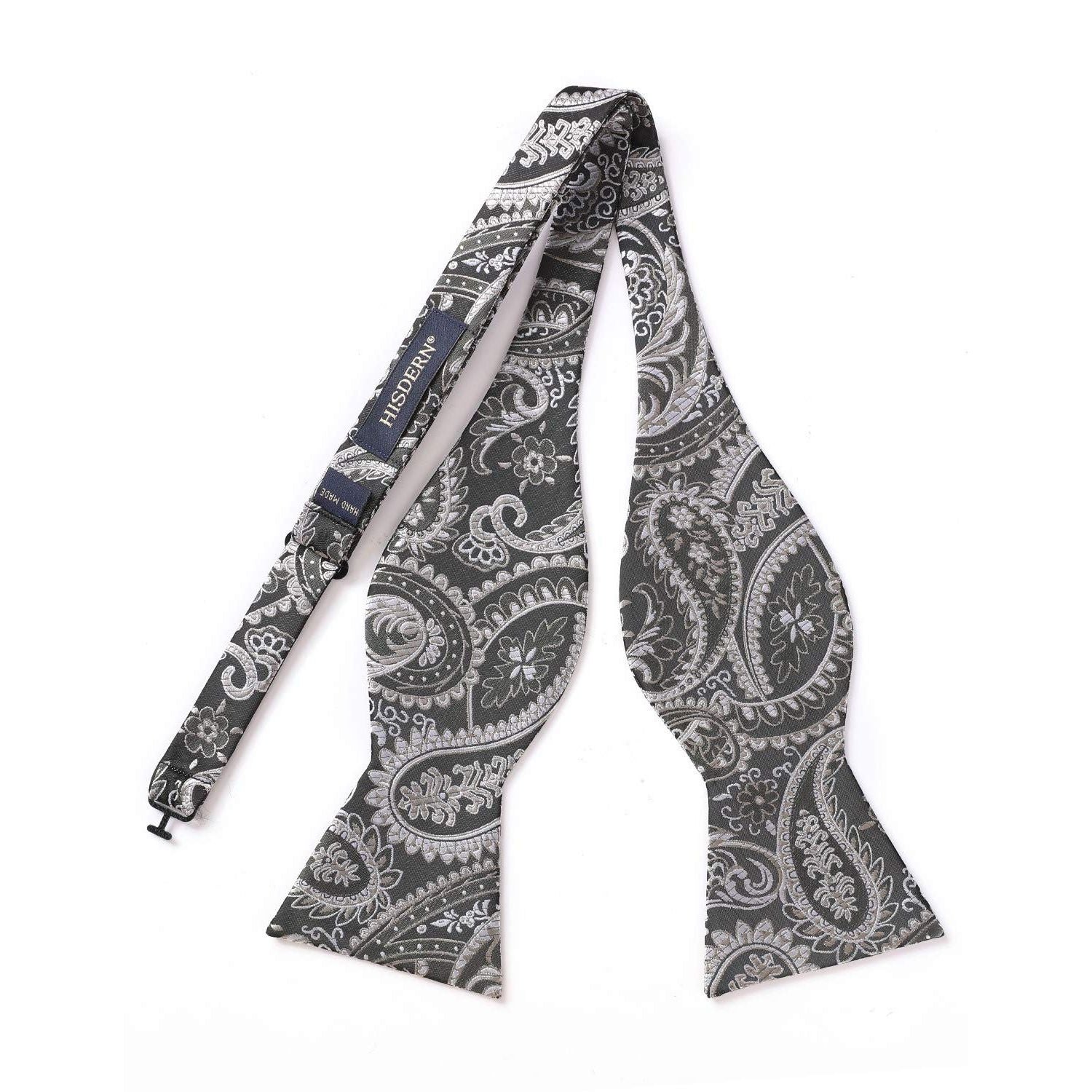 Paisley Bow Tie & Pocket Square - B-DEEP GRAY