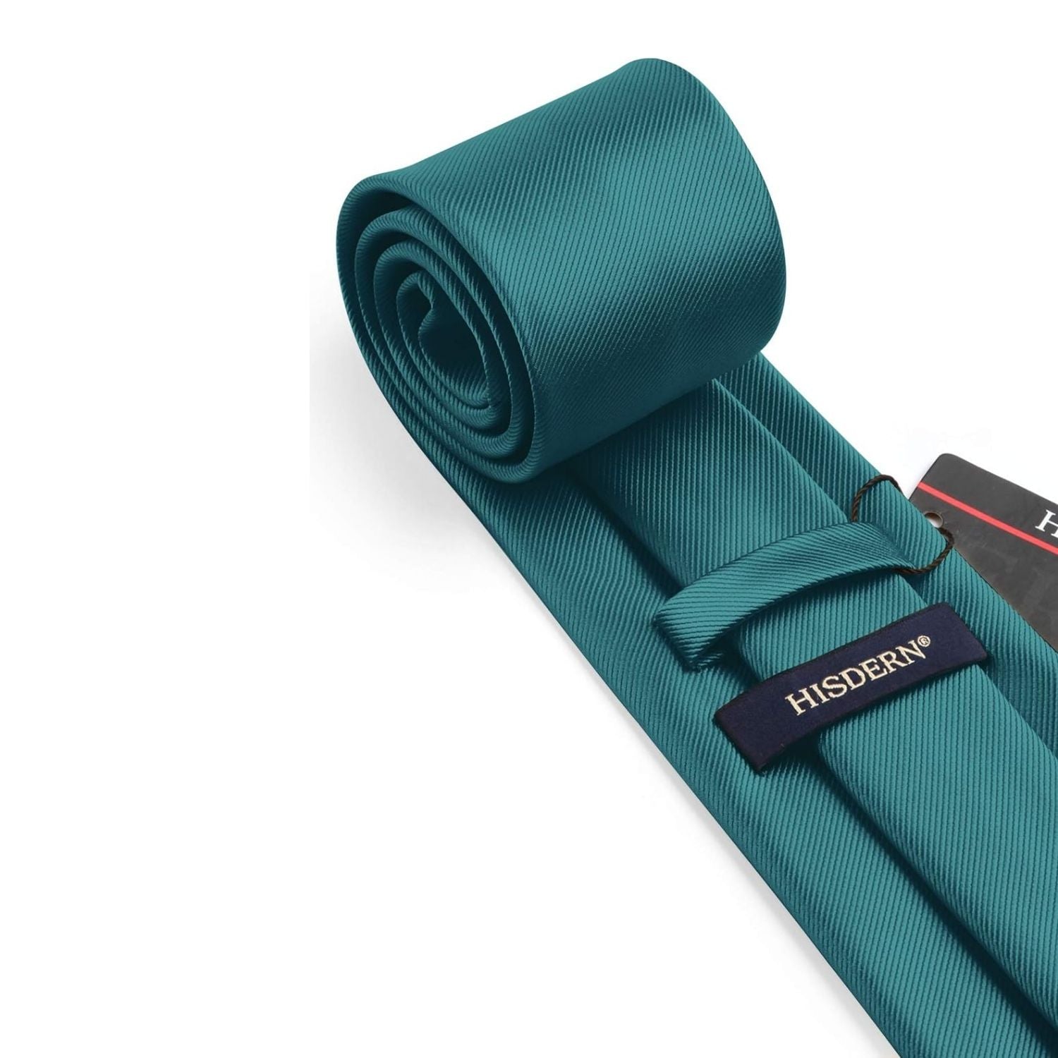 Solid Tie Handkerchief Set - A-TEAL