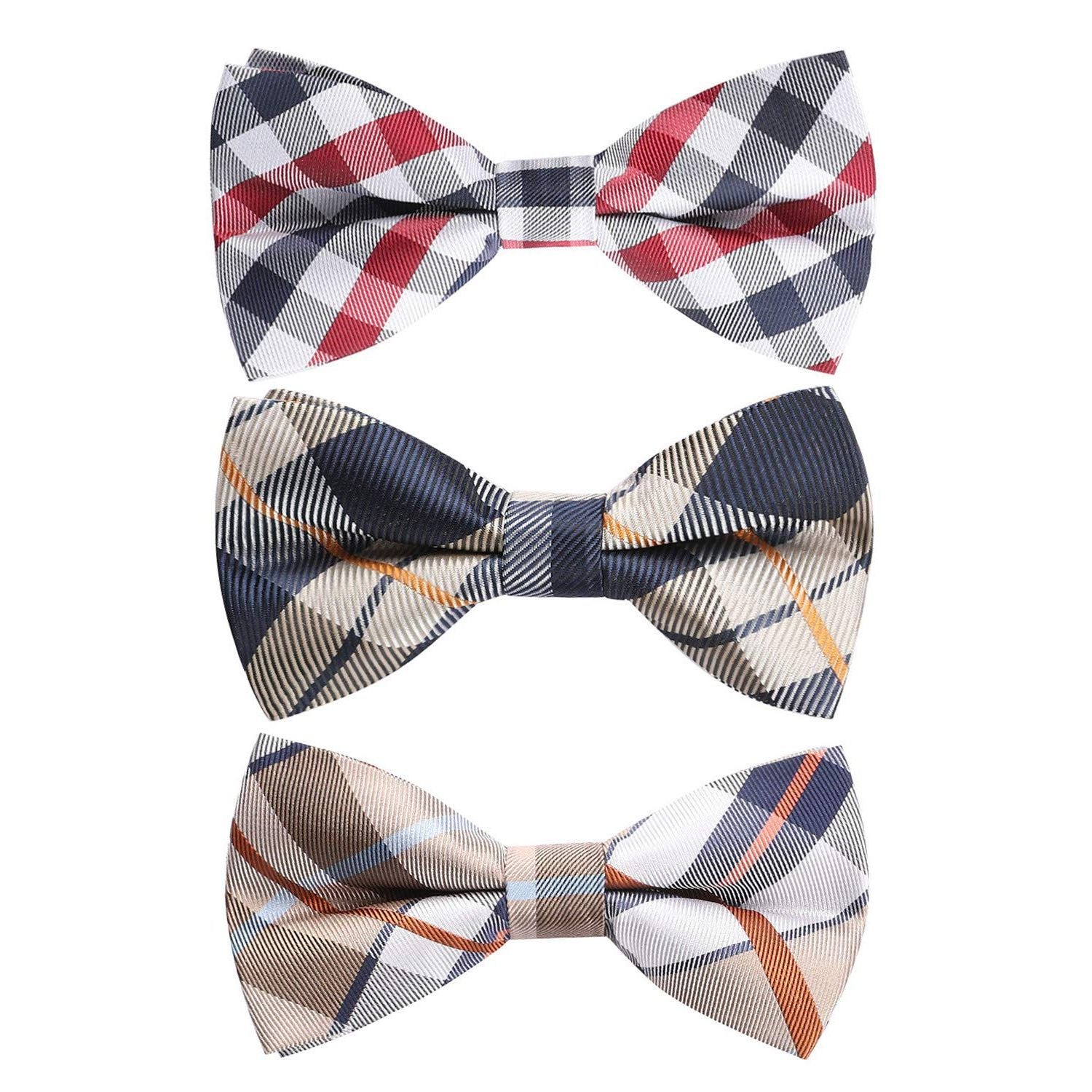 3PCS Mixed Design Pre-Tied Bow Ties - 1-B-02 Christmas Gifts for Men