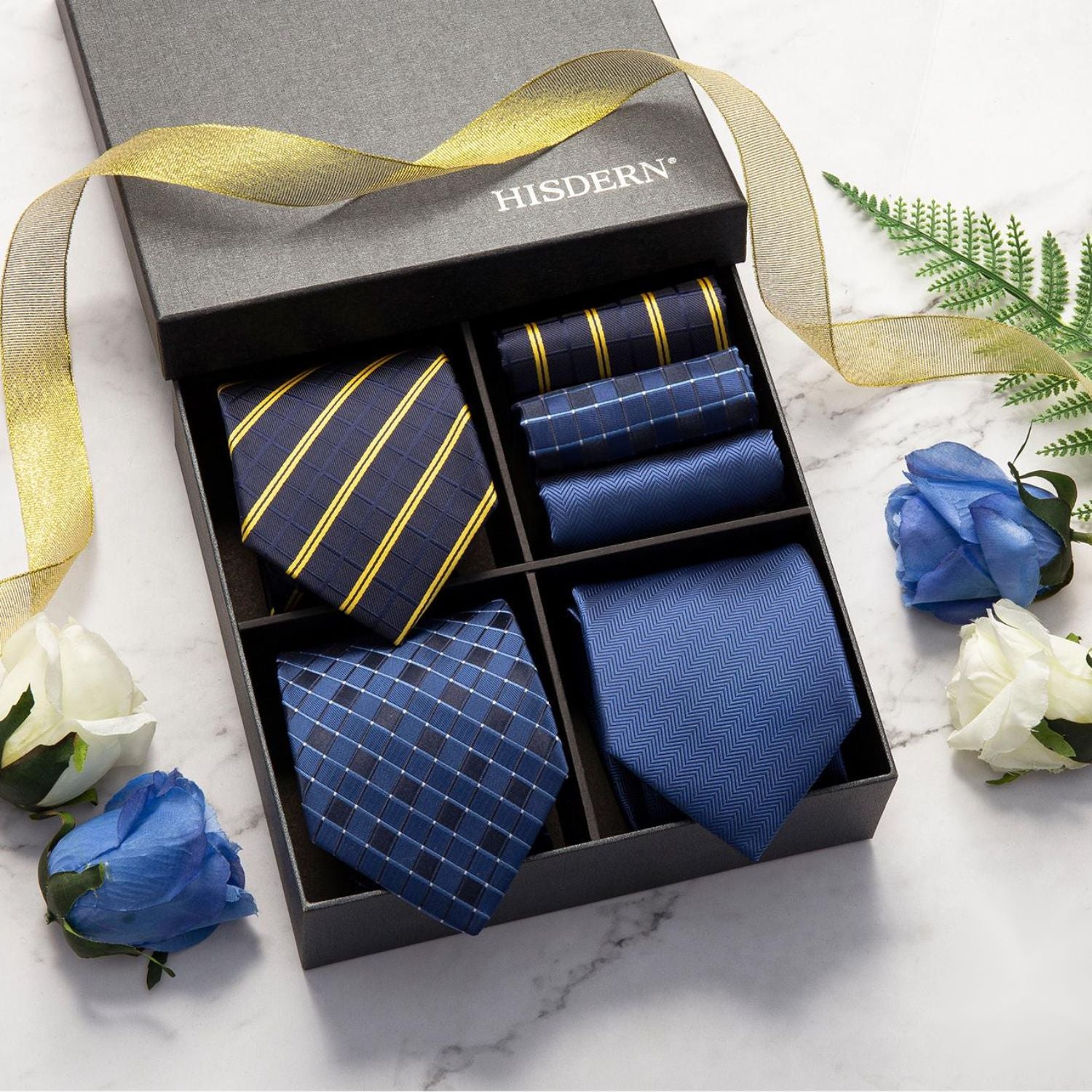 3PCS Tie & Pocket Square Set - T3C007