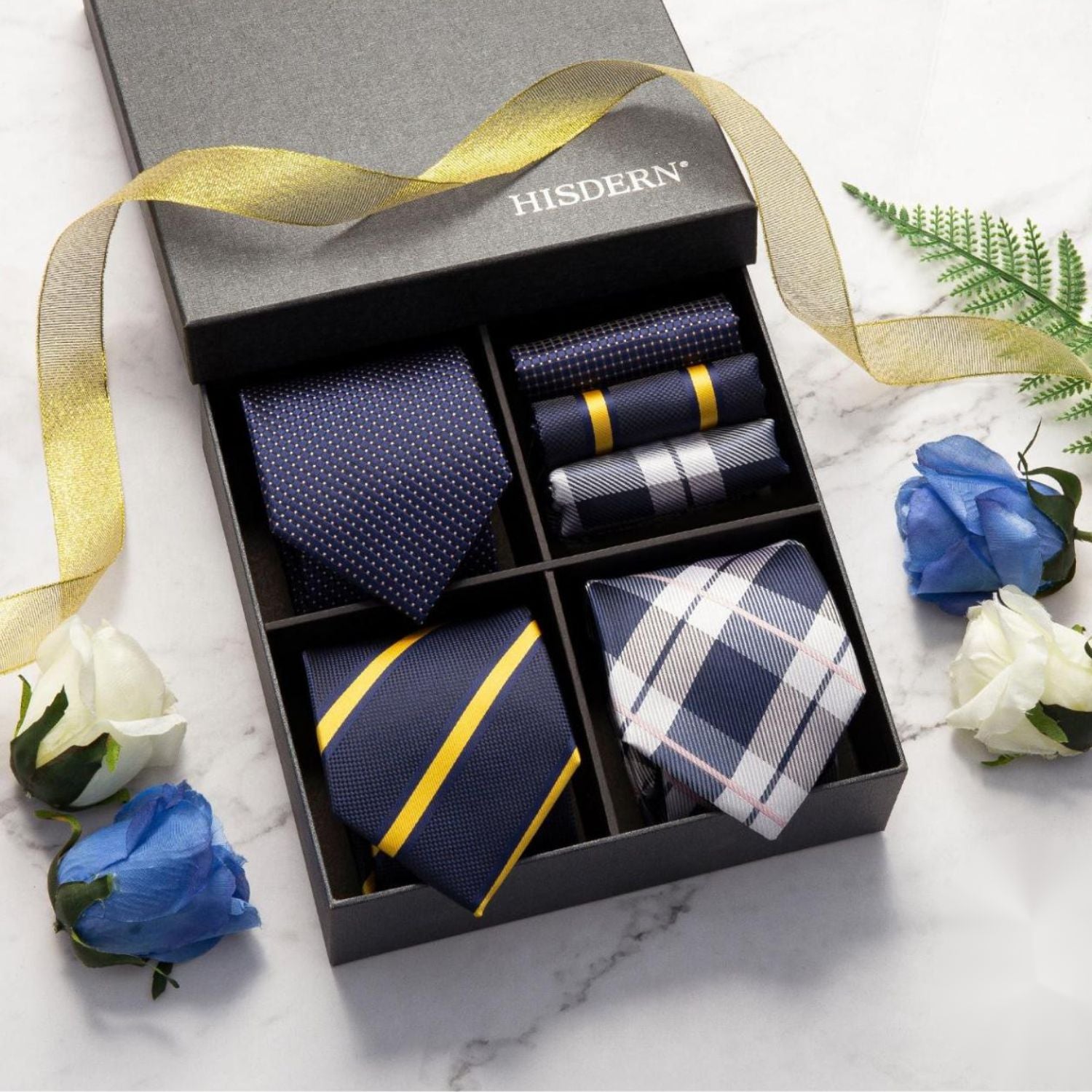 3PCS Tie & Pocket Square Set - T3C-04