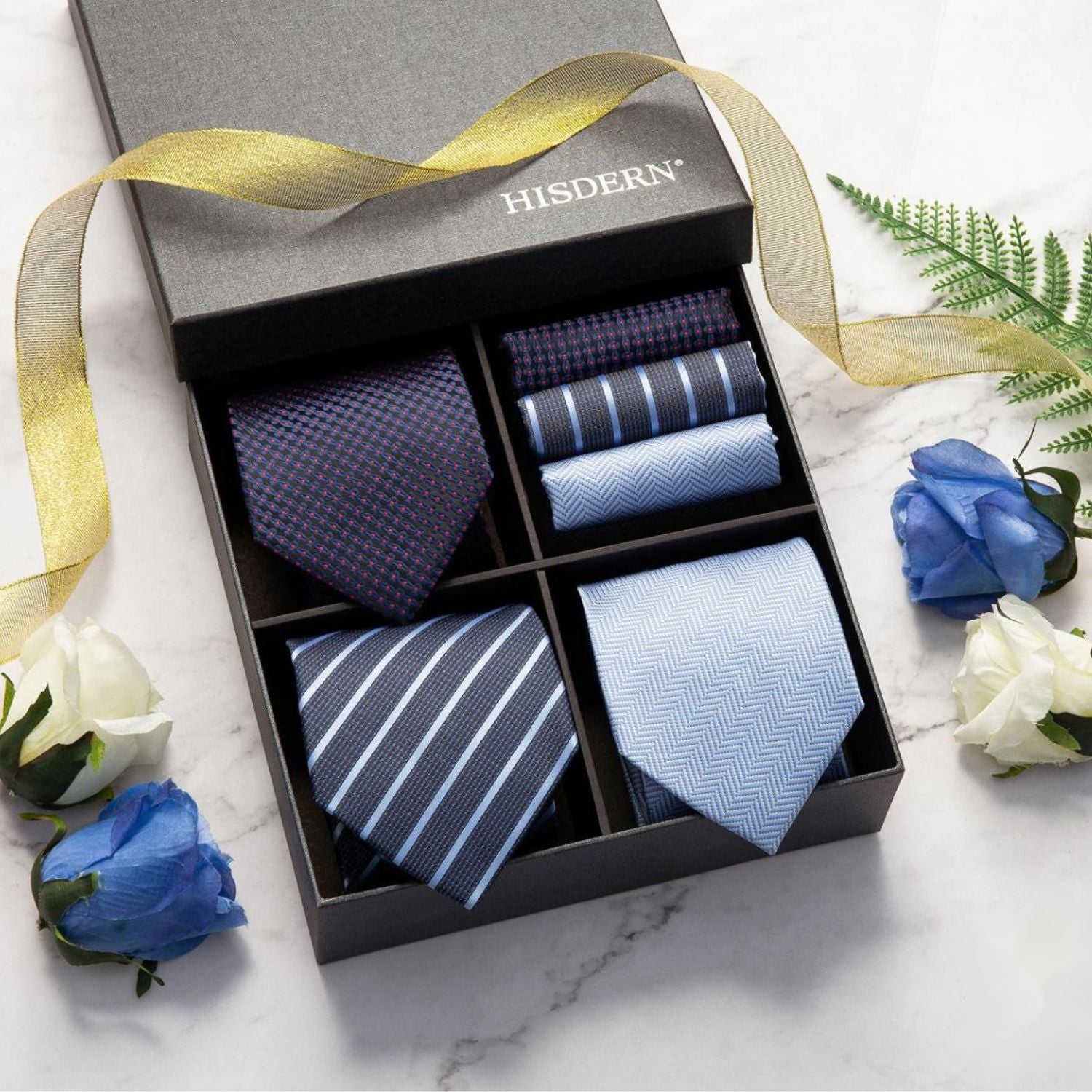 3PCS Tie & Pocket Square Set - 19
