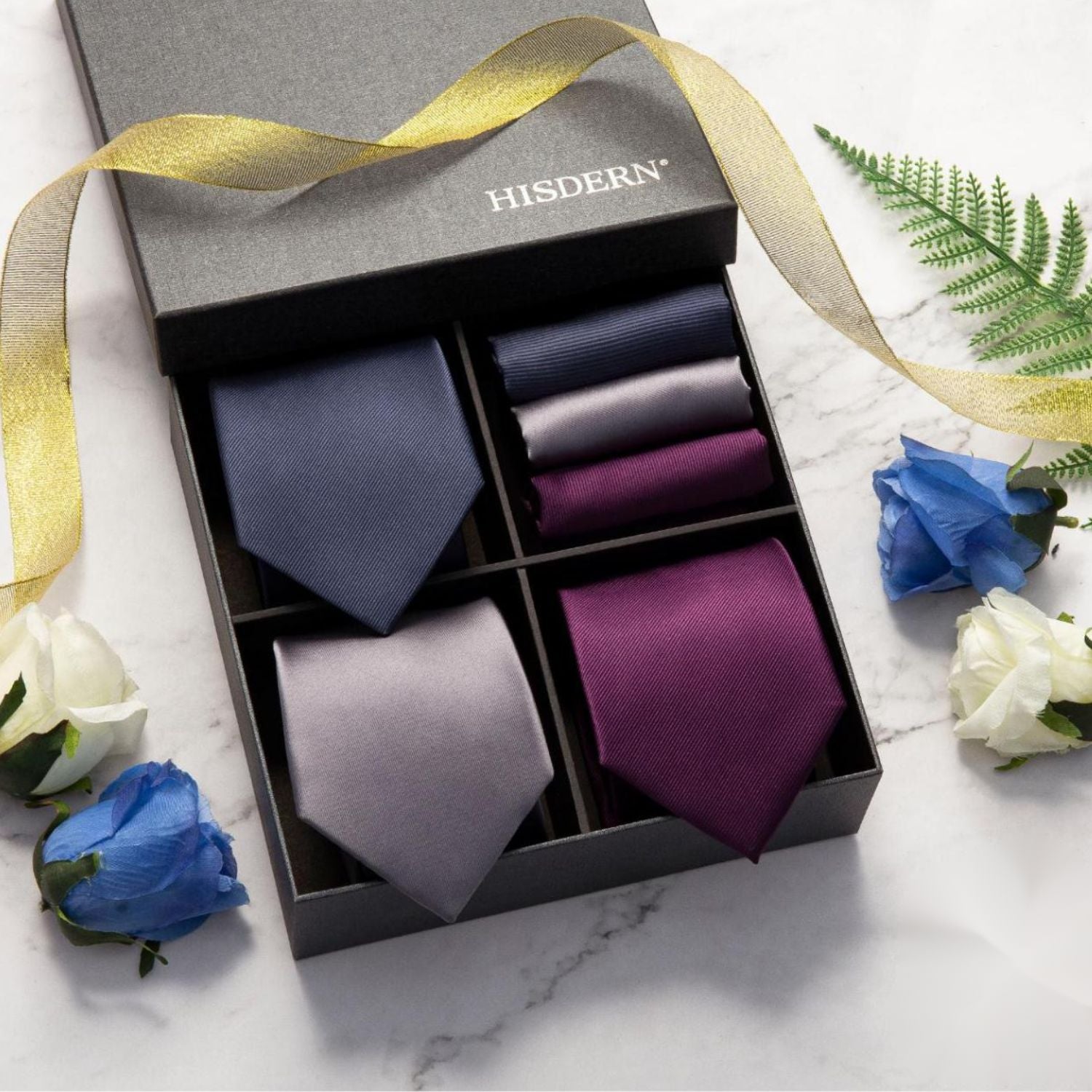 3PCS Tie & Pocket Square Set - T3C-03