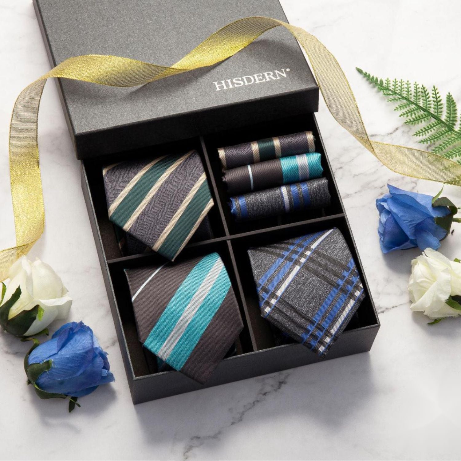 3PCS Tie & Pocket Square Set - SET 12
