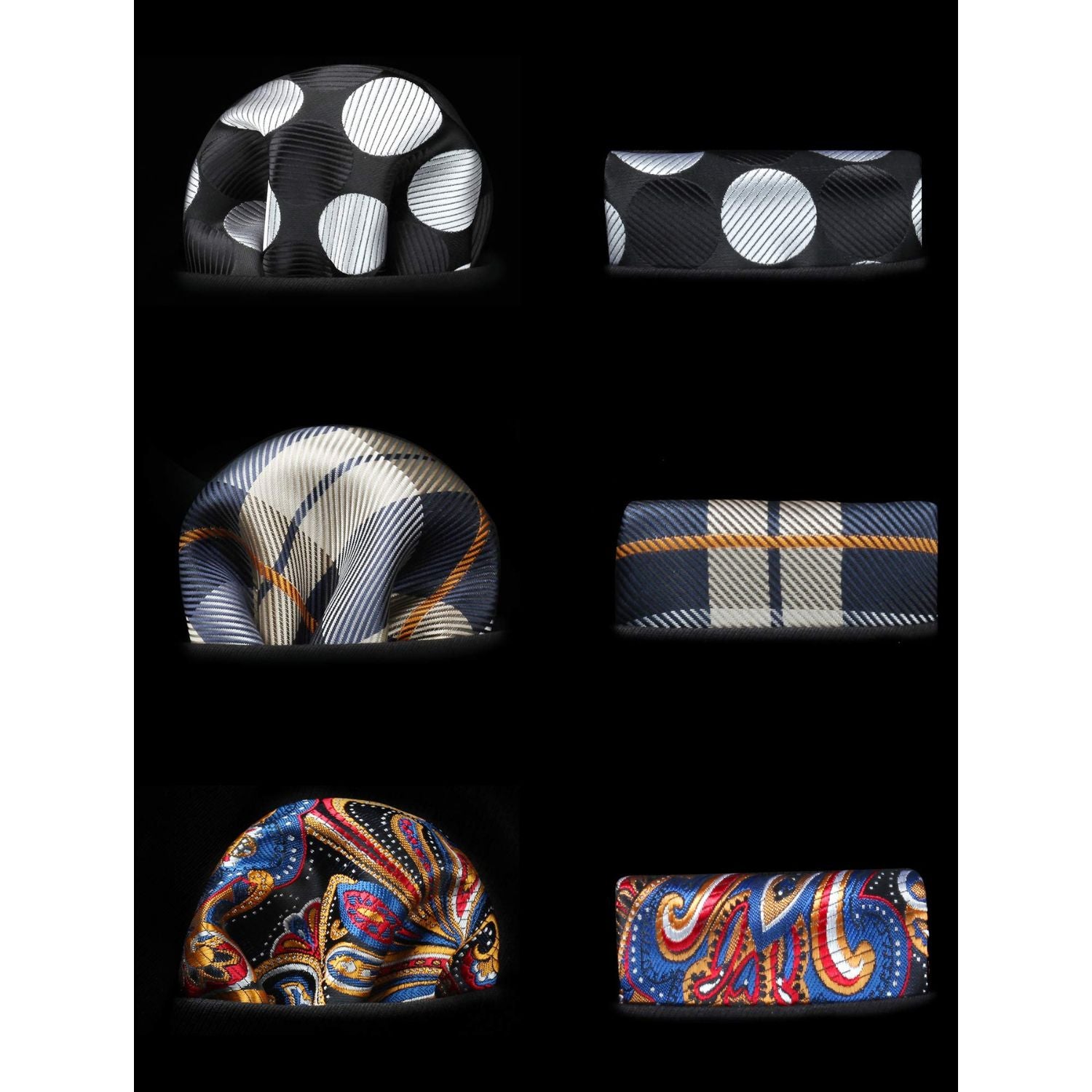 3PCS Tie & Pocket Square Set - T3-03 Christmas Gifts for Men