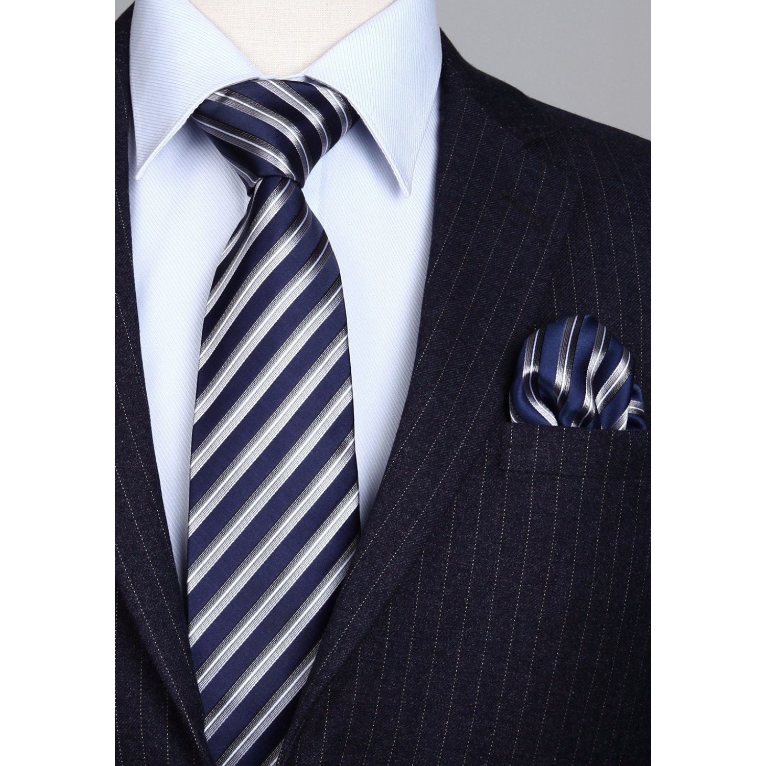 3PCS Tie & Pocket Square Set - T3-04 Christmas Gifts for Men
