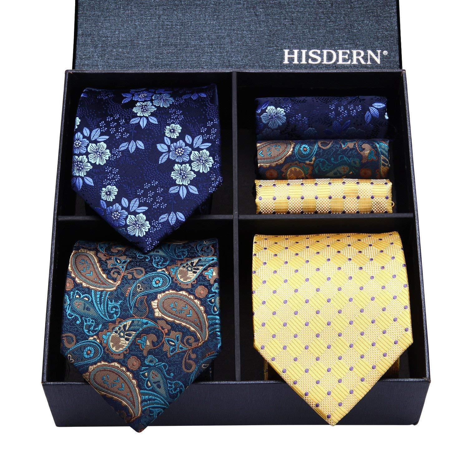 3PCS Tie & Pocket Square Set - T3-08 Christmas Gifts for Men