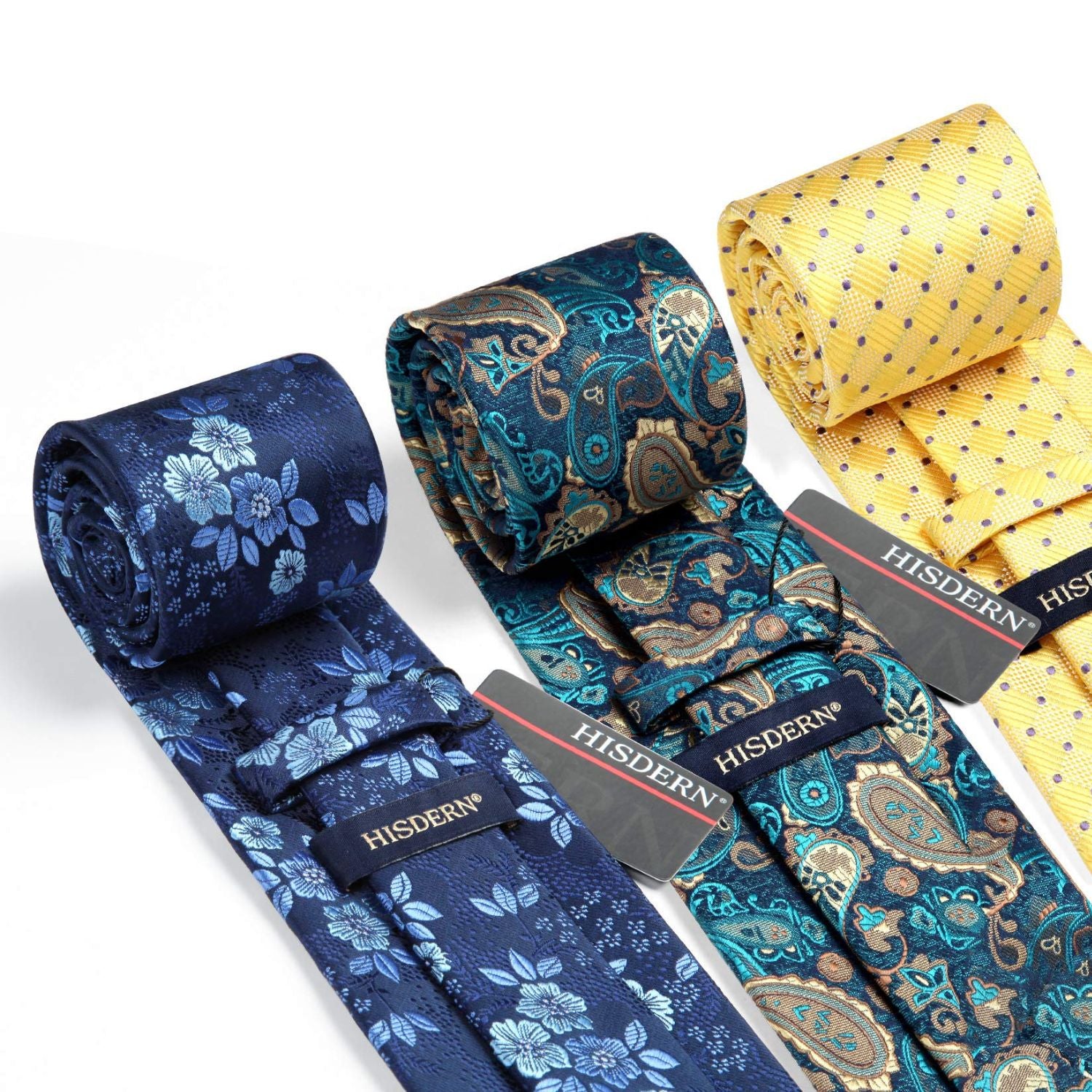 3PCS Tie & Pocket Square Set - T3-08 Christmas Gifts for Men