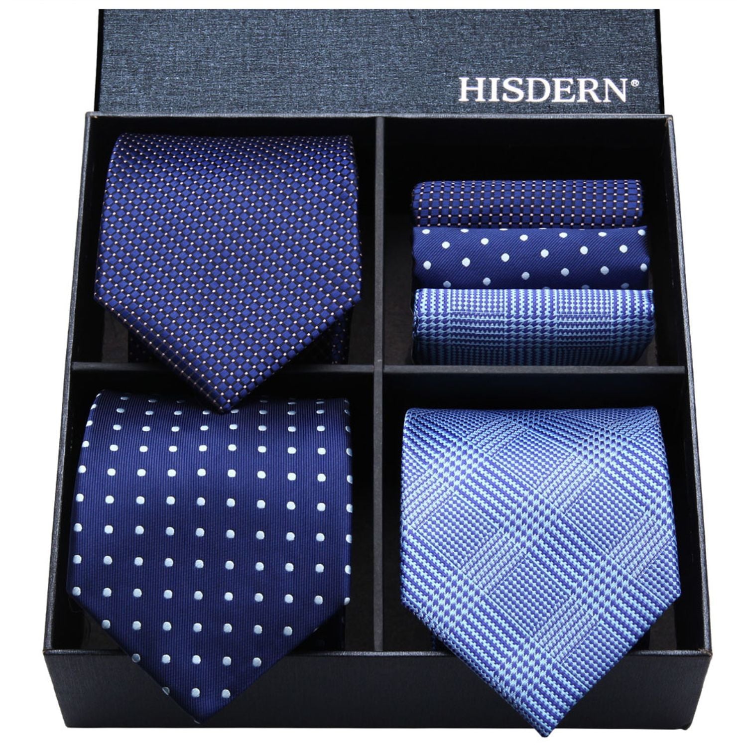 3PCS Tie & Pocket Square Set - T3-13 Christmas Gifts for Men
