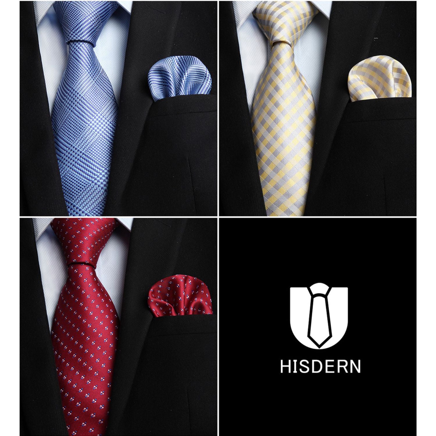 3PCS Tie & Pocket Square Set - 10 Christmas Gifts for Men