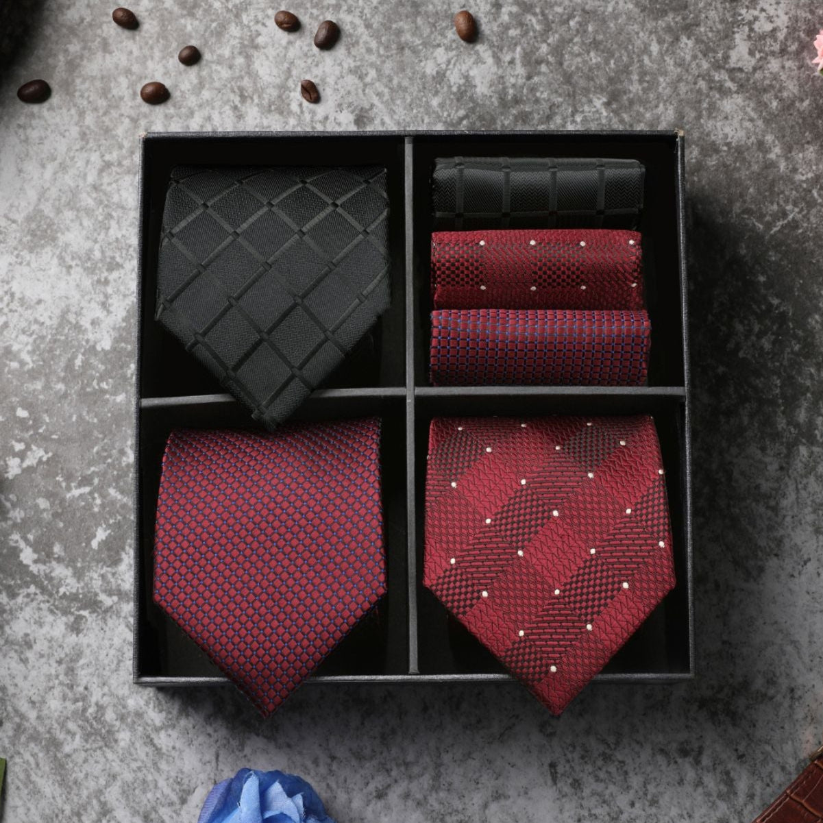 3PCS Tie & Pocket Square Set - 3HT-0S