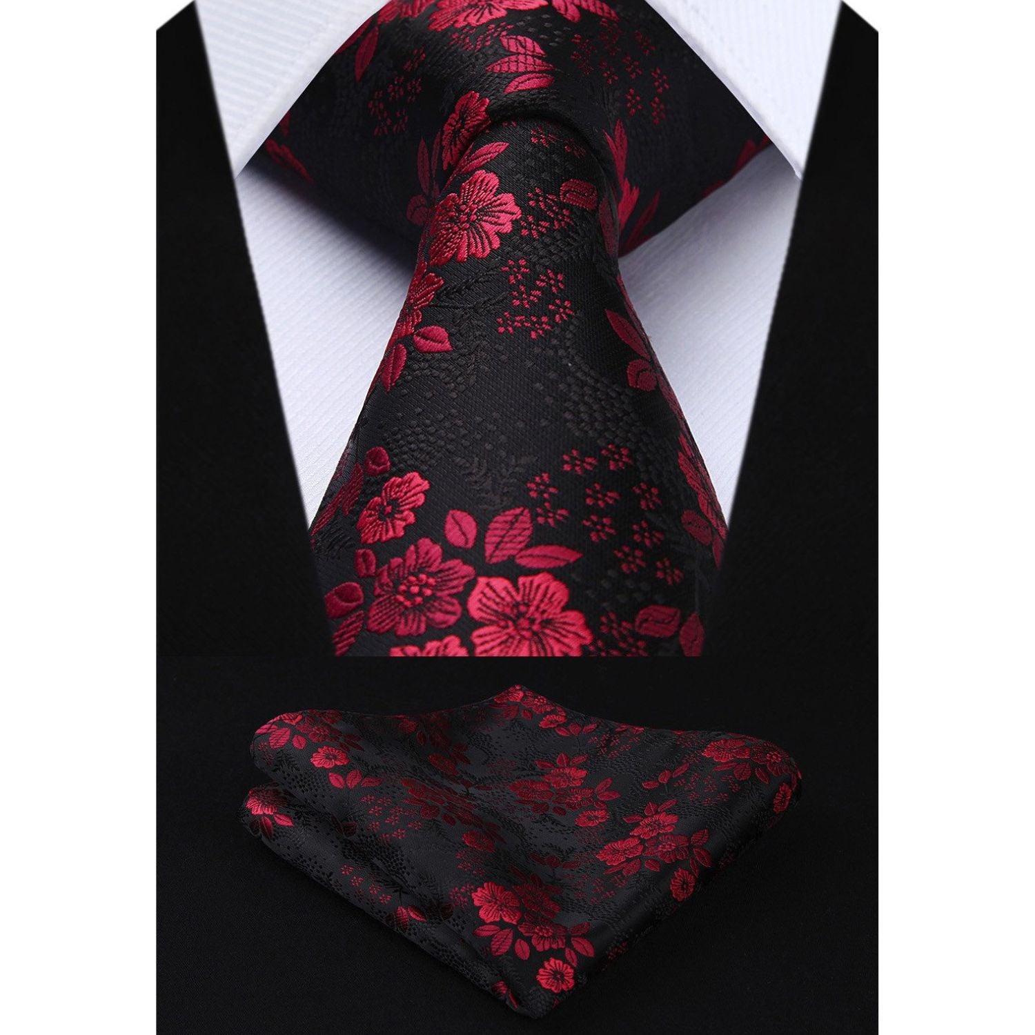 5PCS Tie & Pocket Square Set - 02-T5-S1 Christmas Gifts for Men