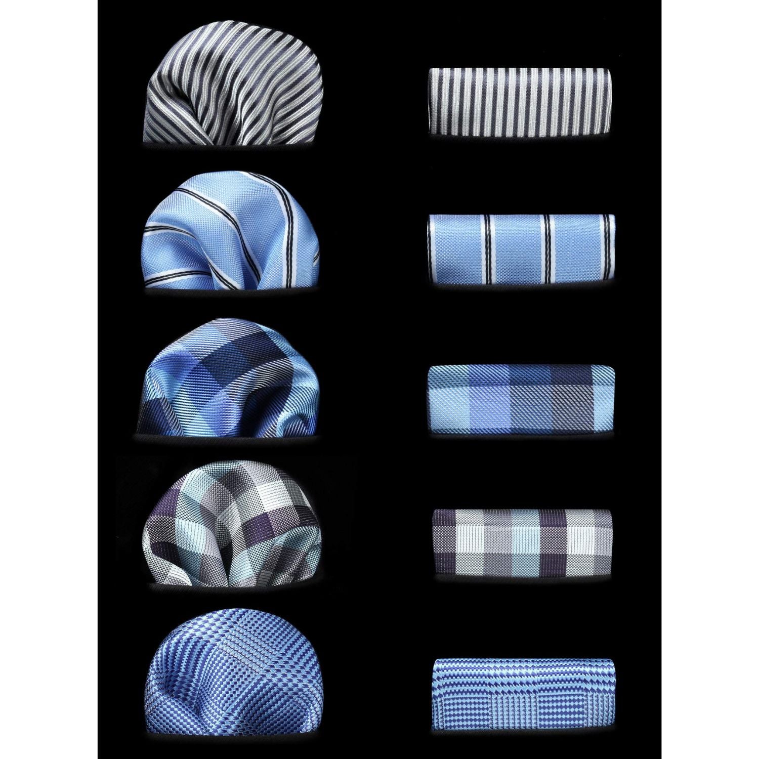 5PCS Tie & Pocket Square Set - 03-T5-S5 Christmas Gifts for Men