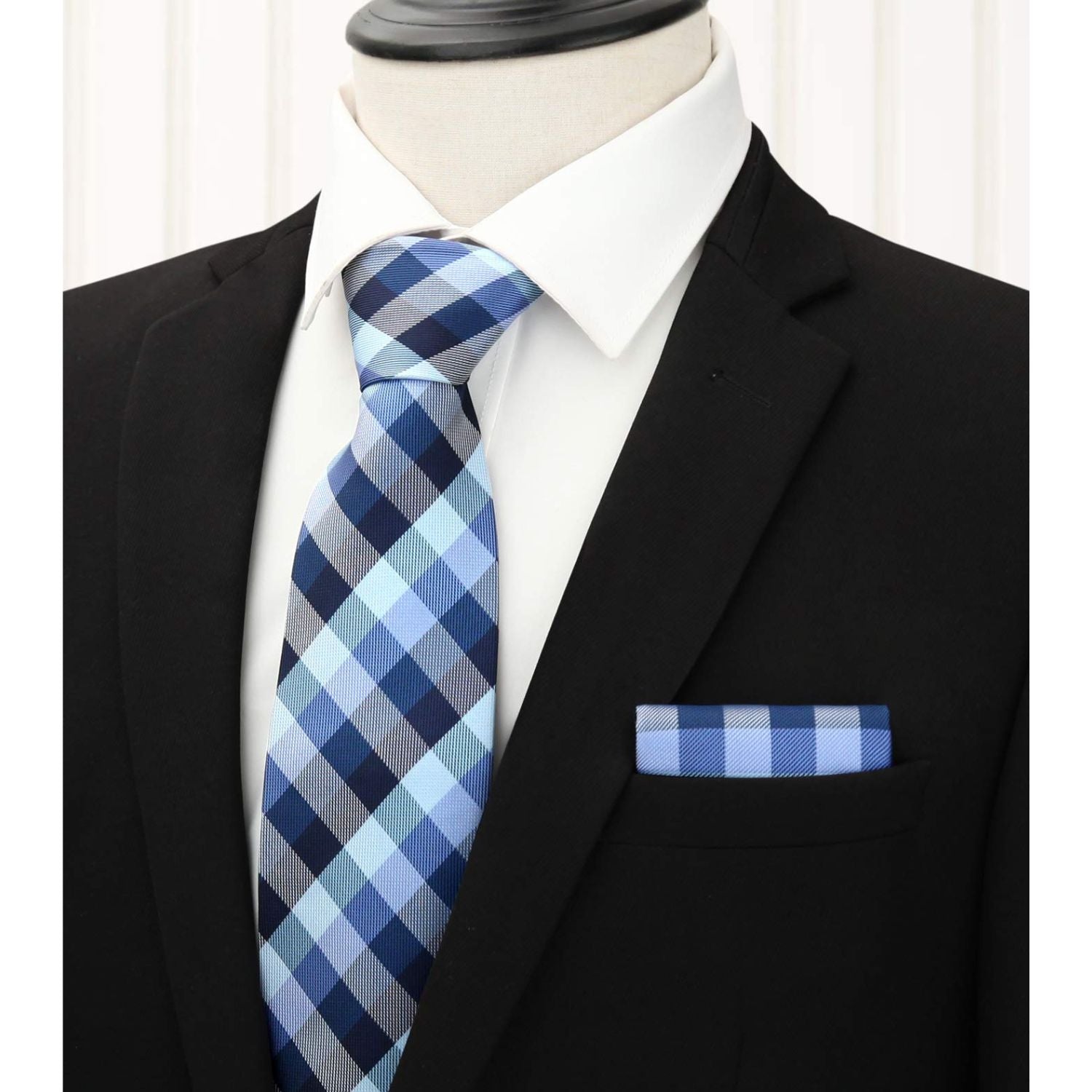 5PCS Tie & Pocket Square Set - 03-T5-S5 Christmas Gifts for Men