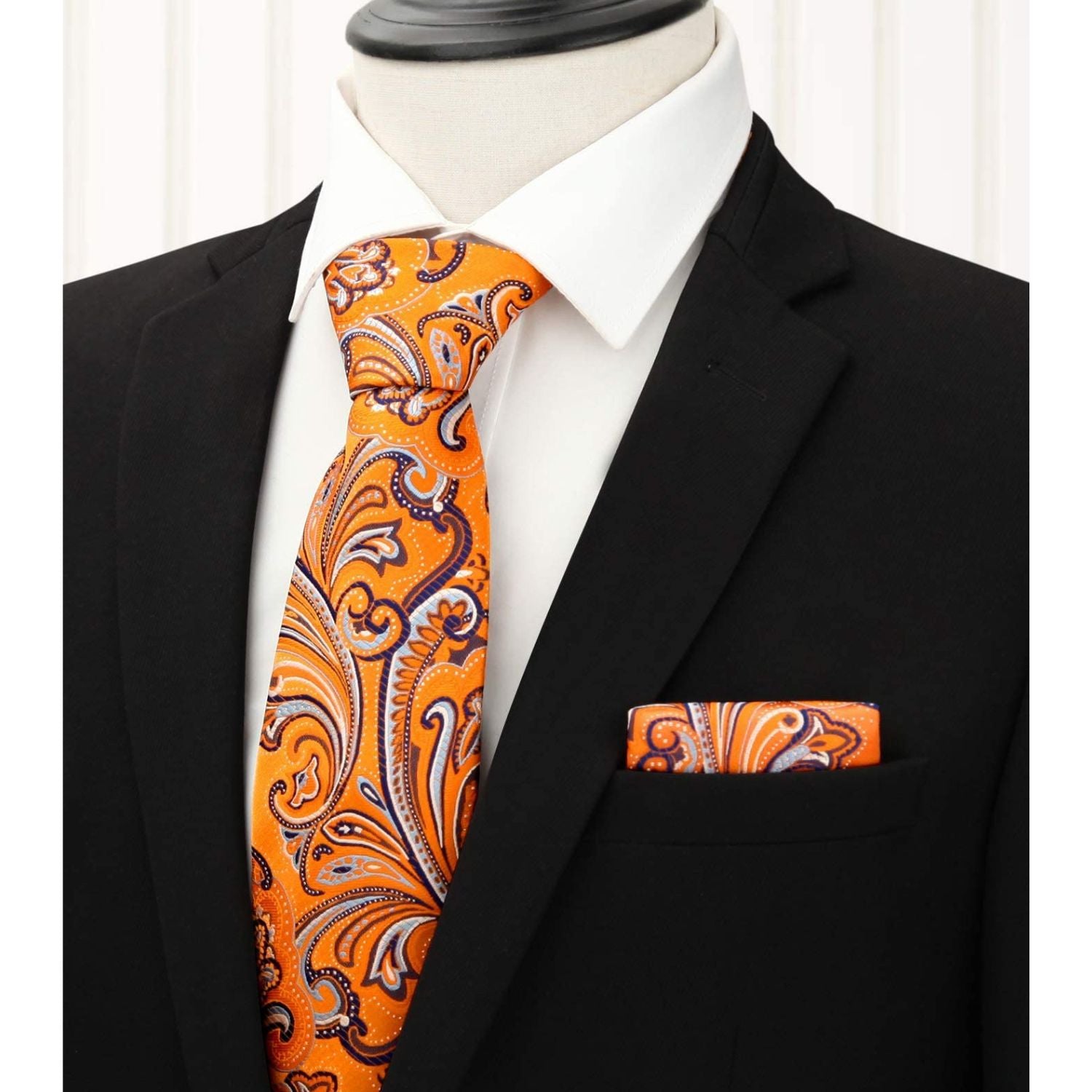 5PCS Tie & Pocket Square Set - 03-T5-S7 Christmas Gifts for Men