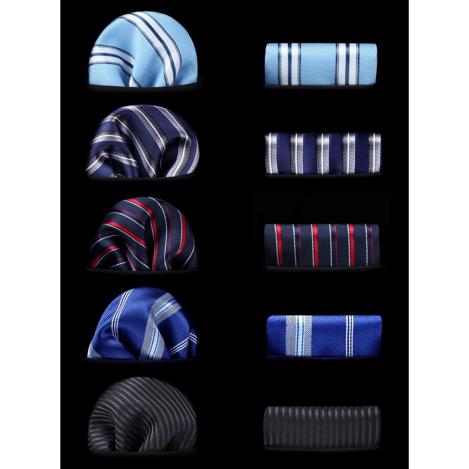 5PCS Tie & Pocket Square Set - 05-T5-S11 Christmas Gifts for Men