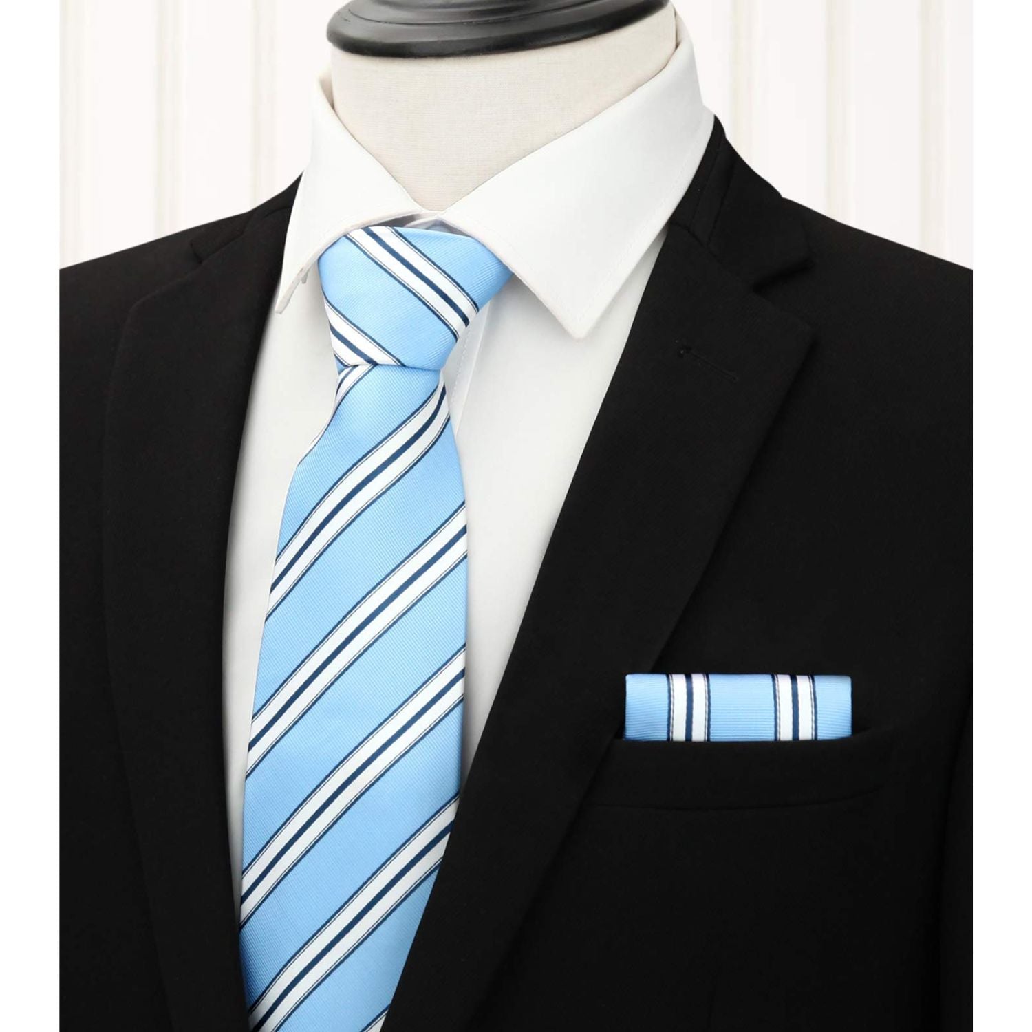 5PCS Tie & Pocket Square Set - 05-T5-S11 Christmas Gifts for Men