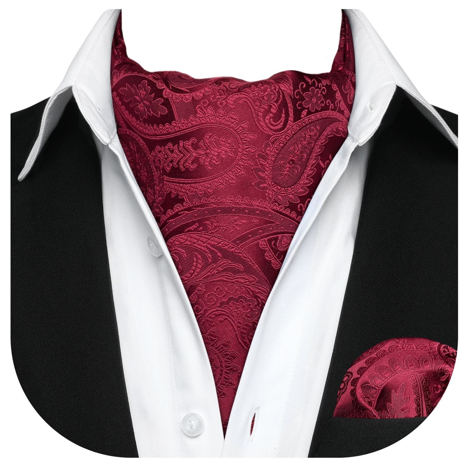 Paisley Ascot Handkerchief Set - A-01 NOVELTY