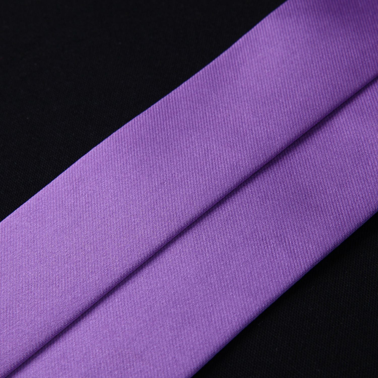 Solid Suspender Pre-Tied Bow Tie Handkerchief - A6-PURPLE