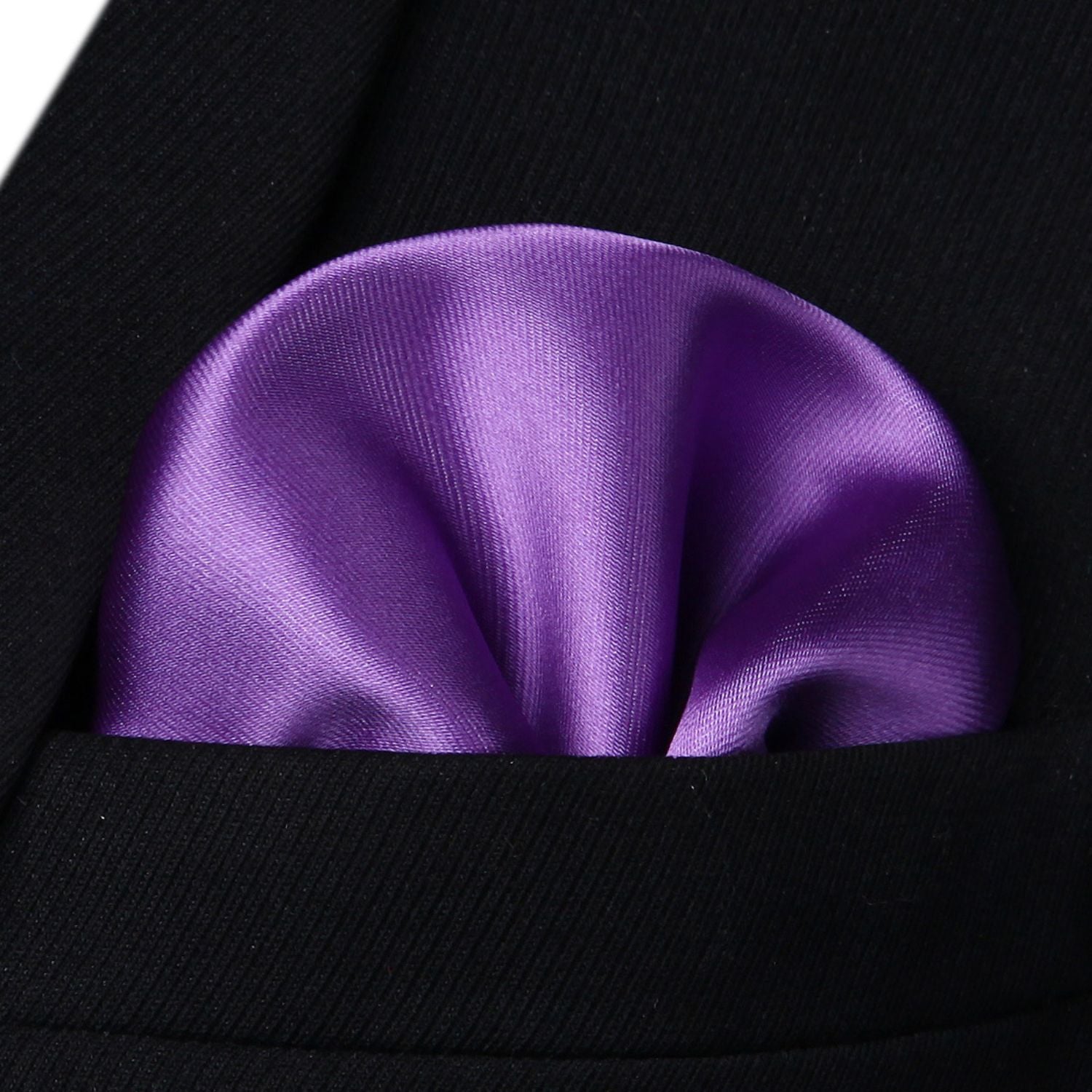 Solid Suspender Pre-Tied Bow Tie Handkerchief - A6-PURPLE