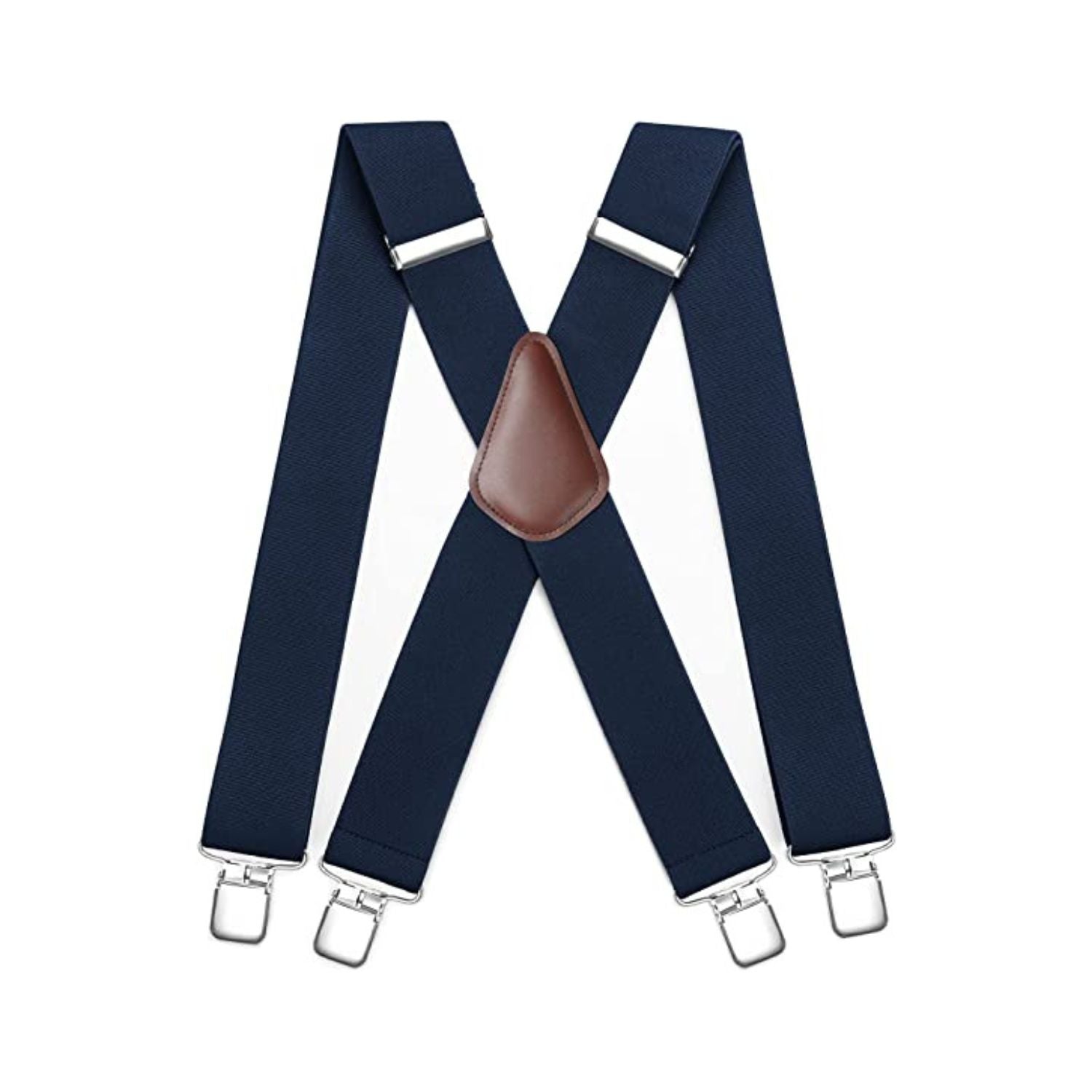 Thick Trouser 2 inch Adjustable Suspender - 1-NAVY BLUE