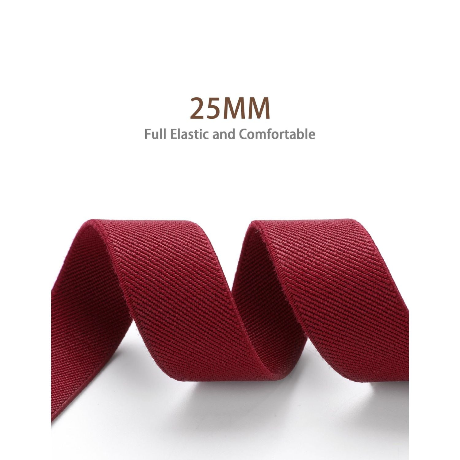 1.0 inch Adjustable Suspender with 4 Clips - RED