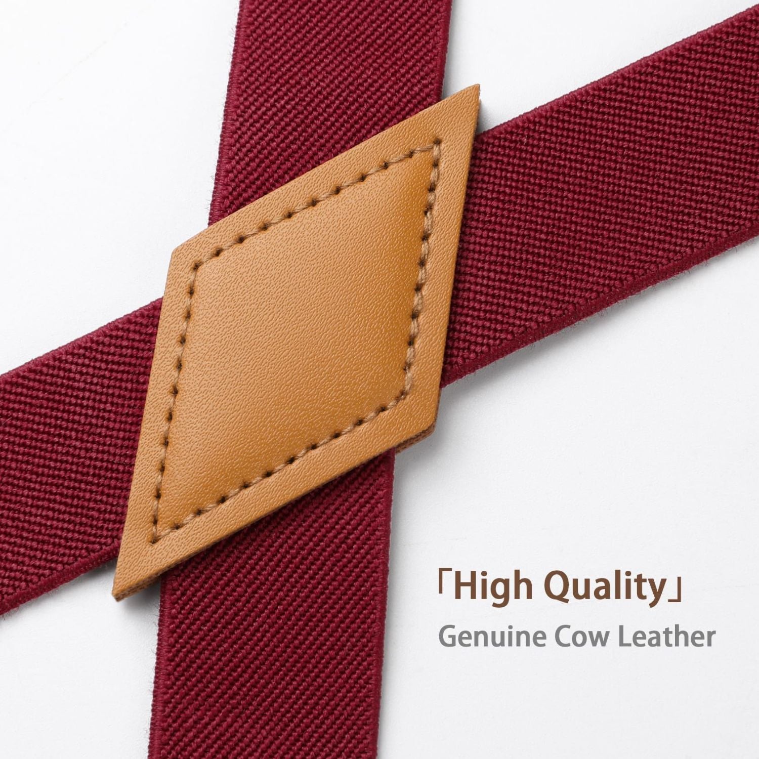 1.0 inch Adjustable Suspender with 4 Clips - RED