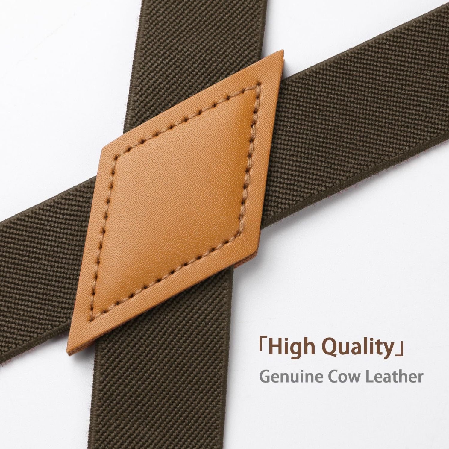 1.0 inch Adjustable Suspender with 4 Clips - BROWN