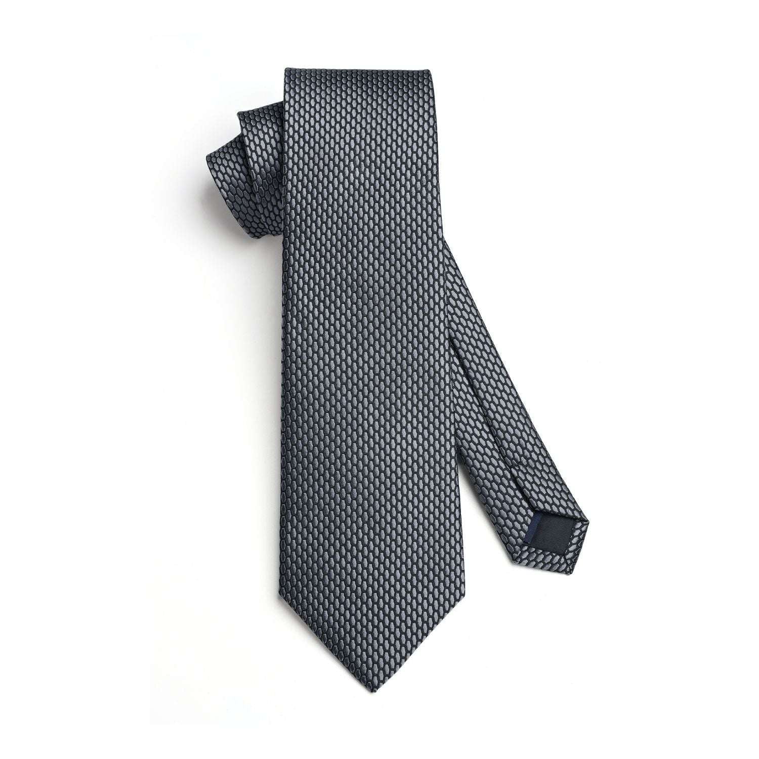 Men's Plaid Tie Handkerchief Set - A-GRAY