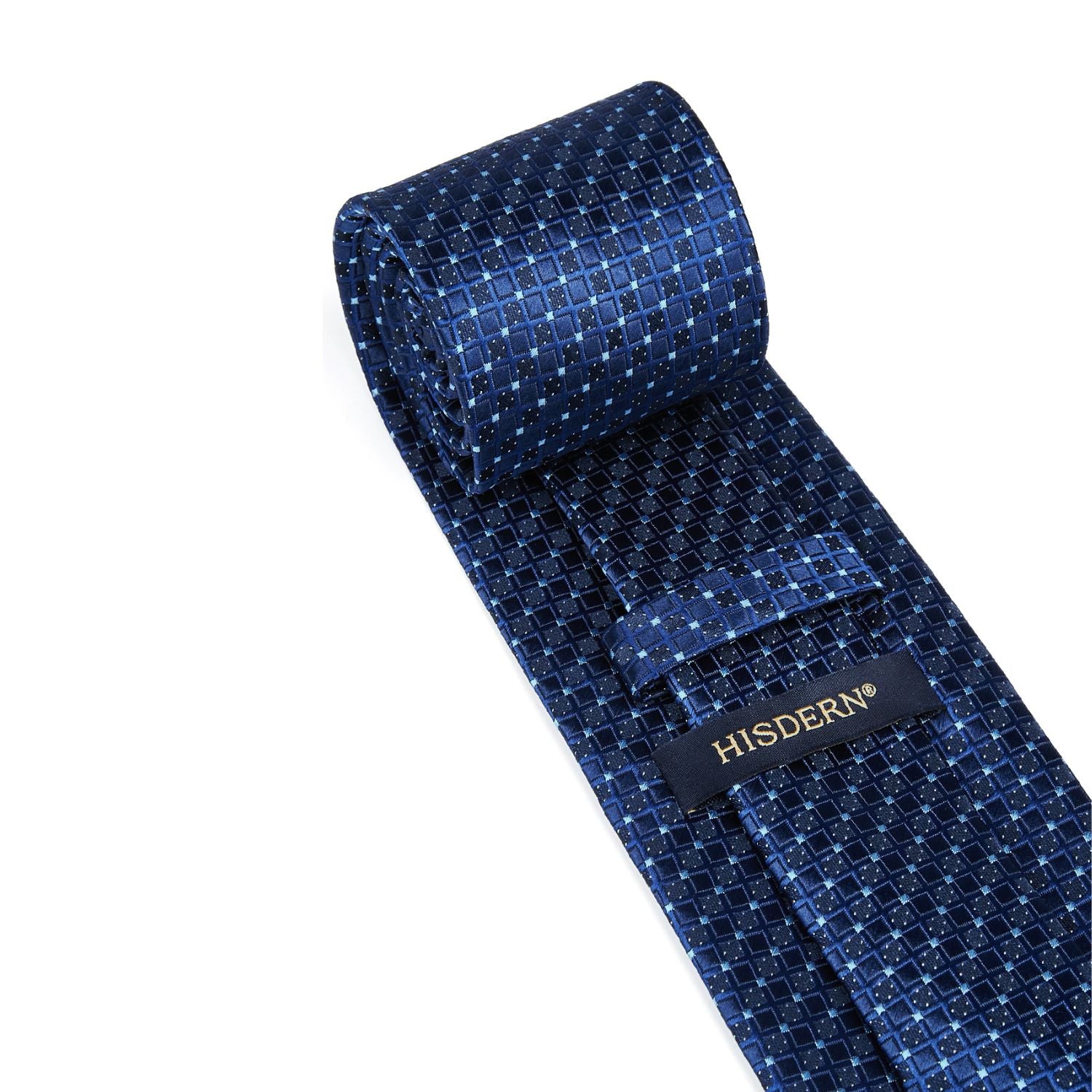 Men's Plaid Tie Handkerchief Set - C3- HOT PINK