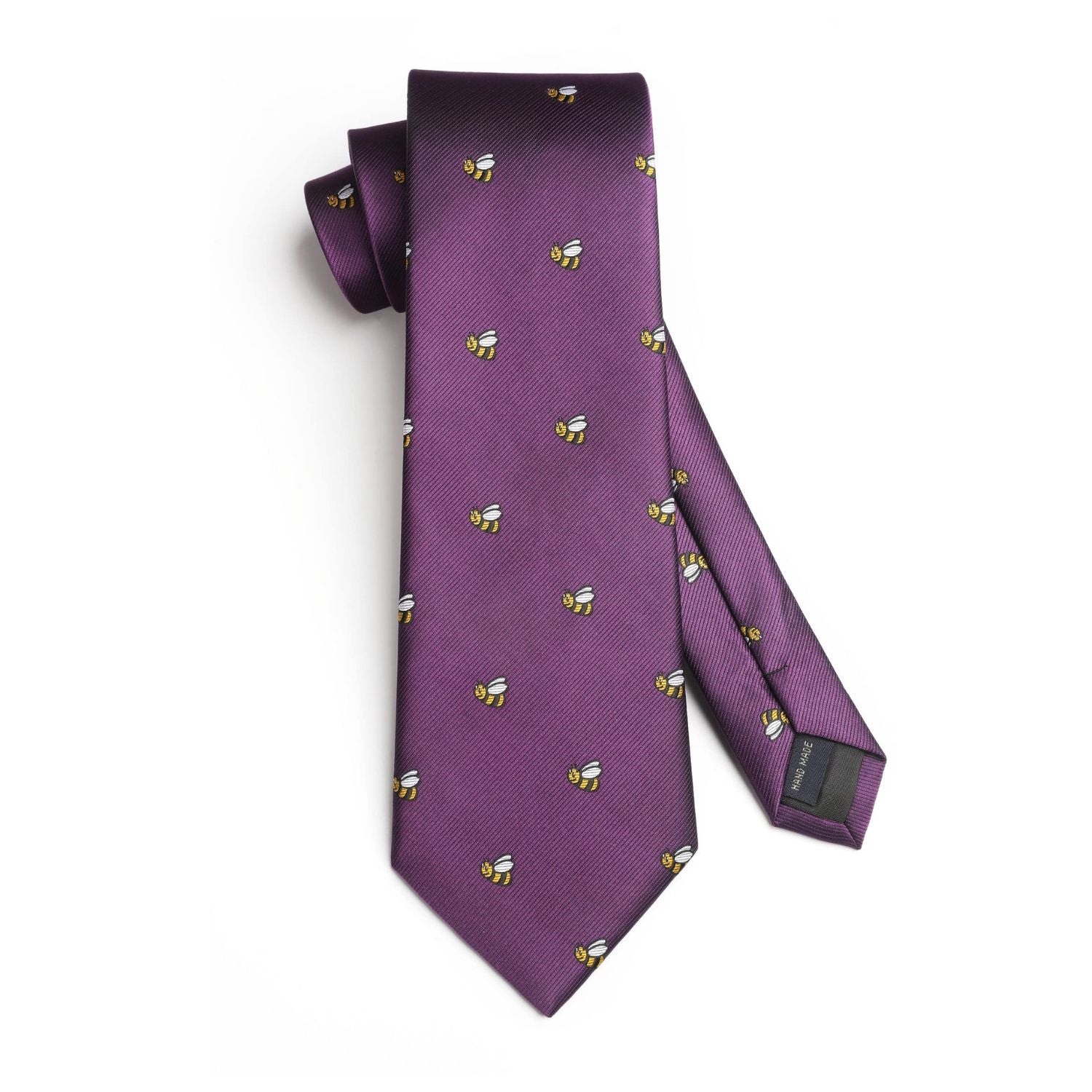 Bee Tie Handkerchief Set - PURPLE