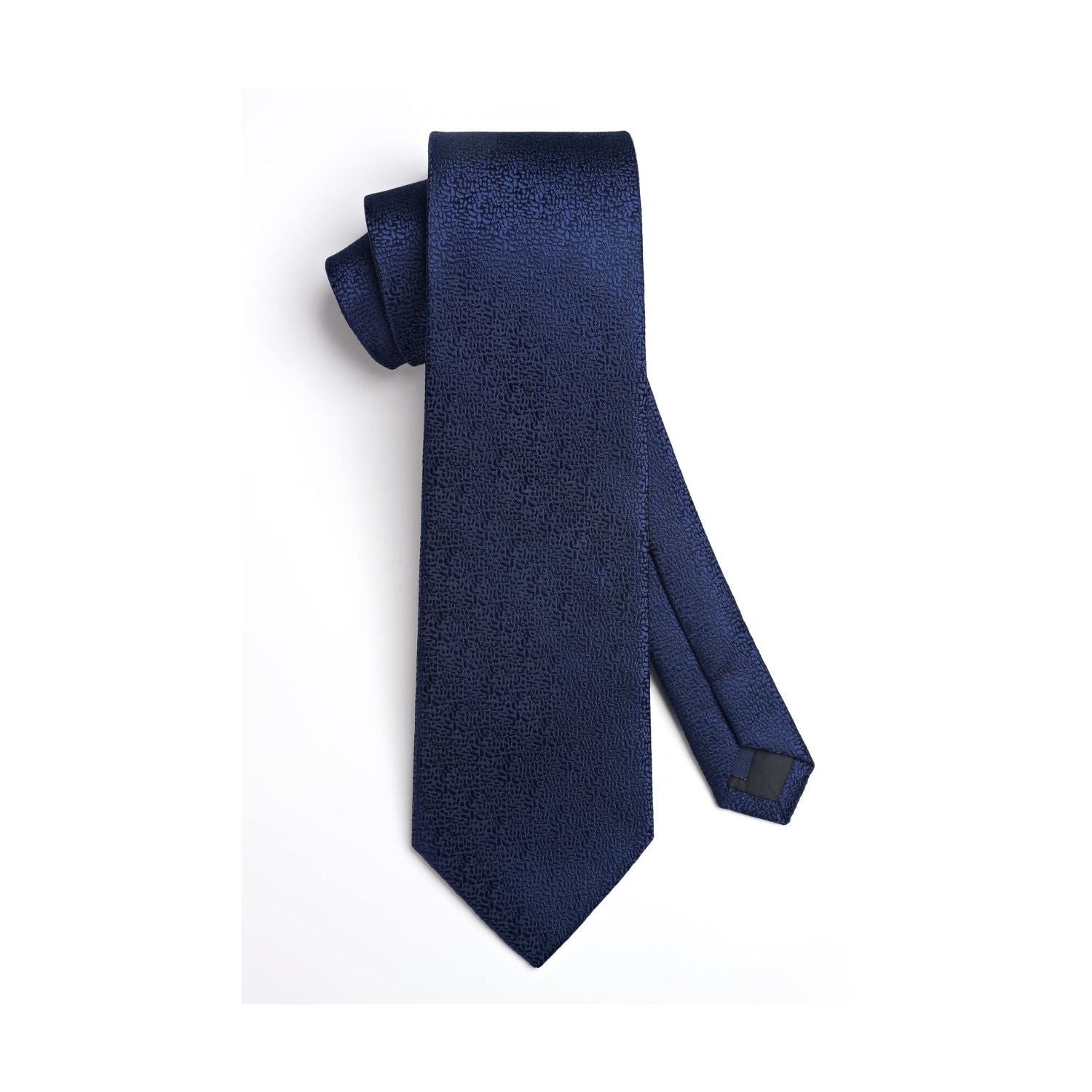 Houndstooth Tie Handkerchief Set - D4 NAVY BLUE