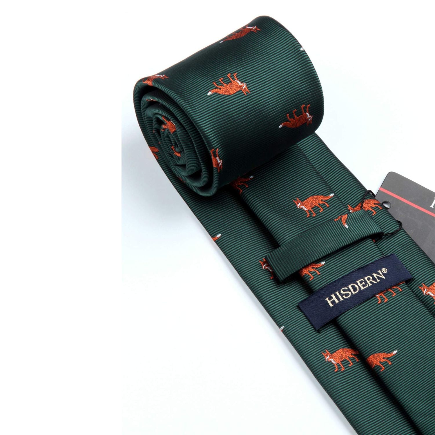 Fox Tie Handkerchief Set - 05-GREEN