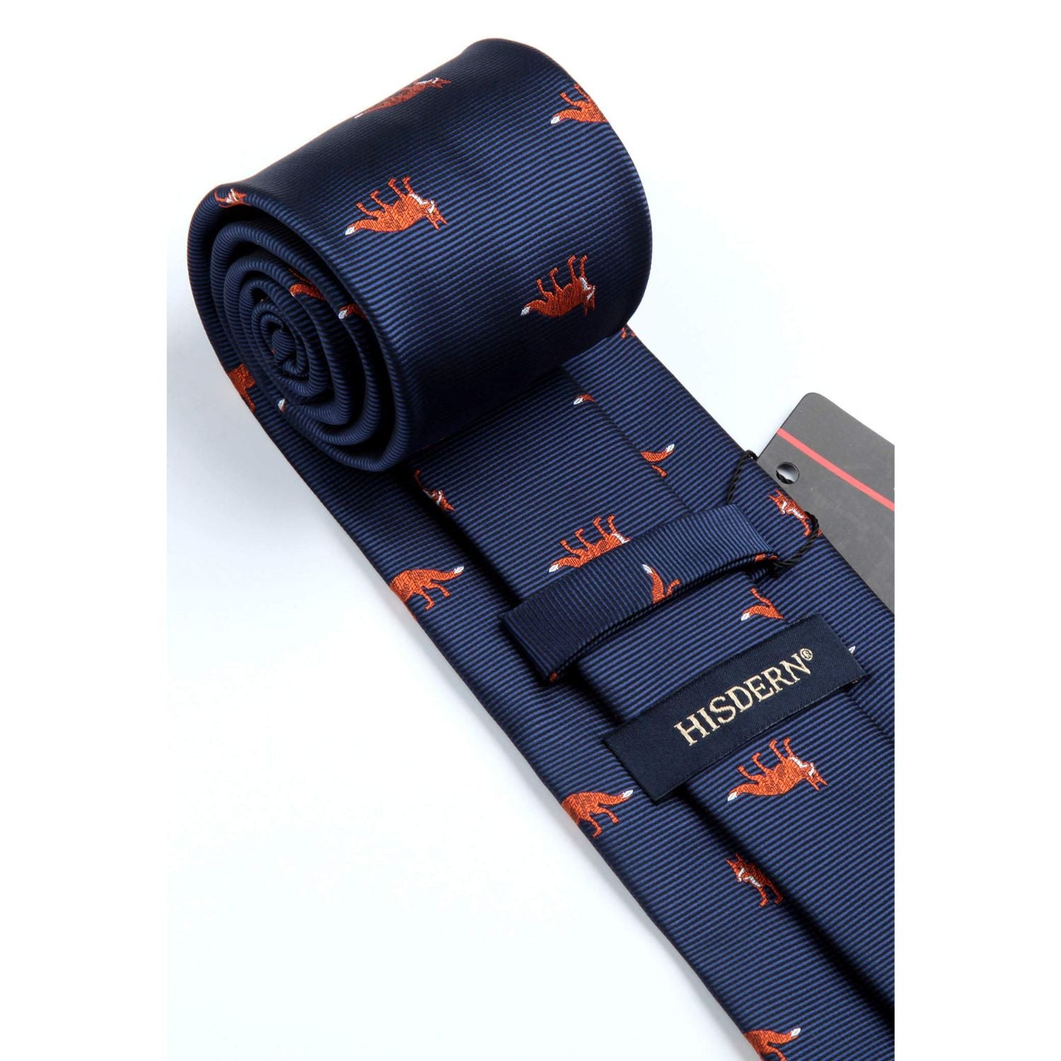 Fox Tie Handkerchief Set - 05-BLUE