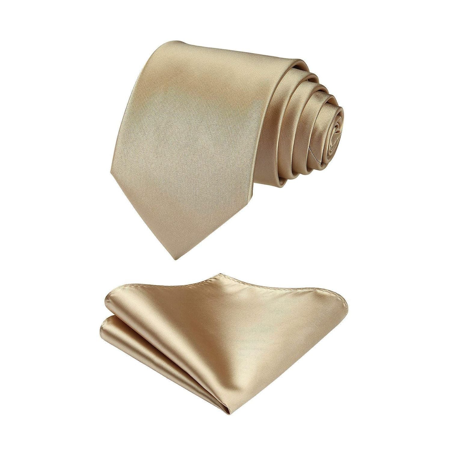 Solid Ties Handkerchief Set - CHAMPAGNE