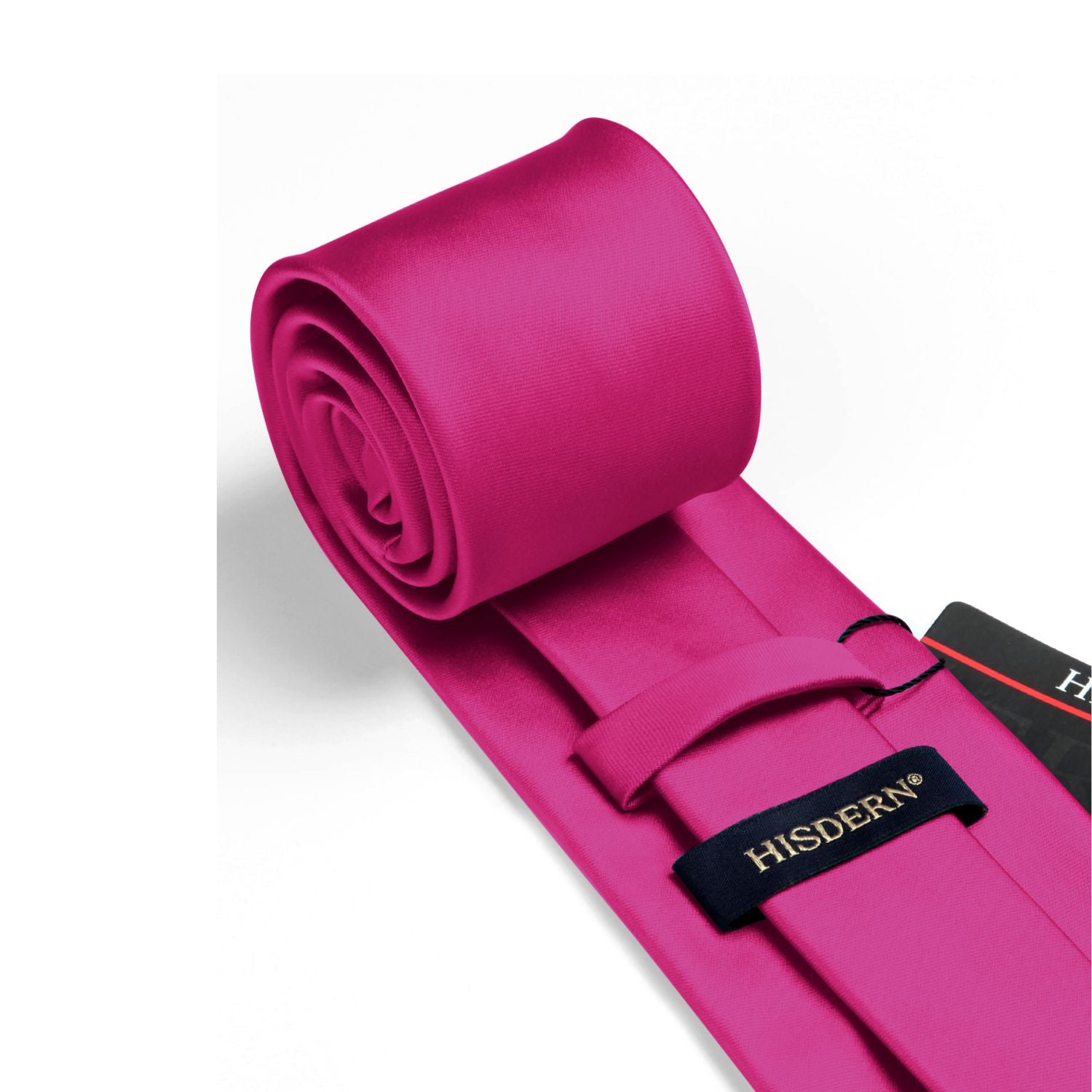 Solid Tie Handkerchief Set - A1-HOT PINK