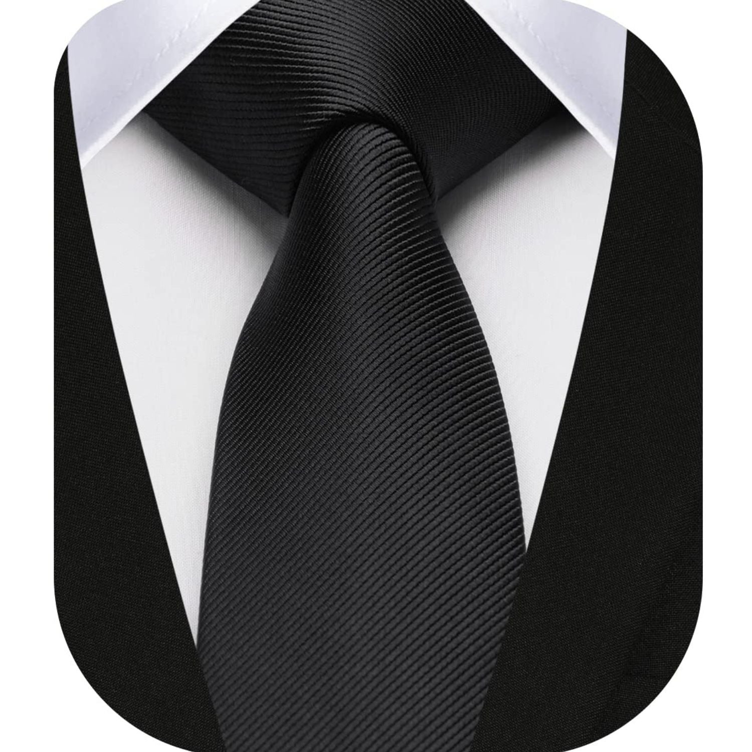Solid 2.17'' Skinny Formal Tie - 05-BLACK