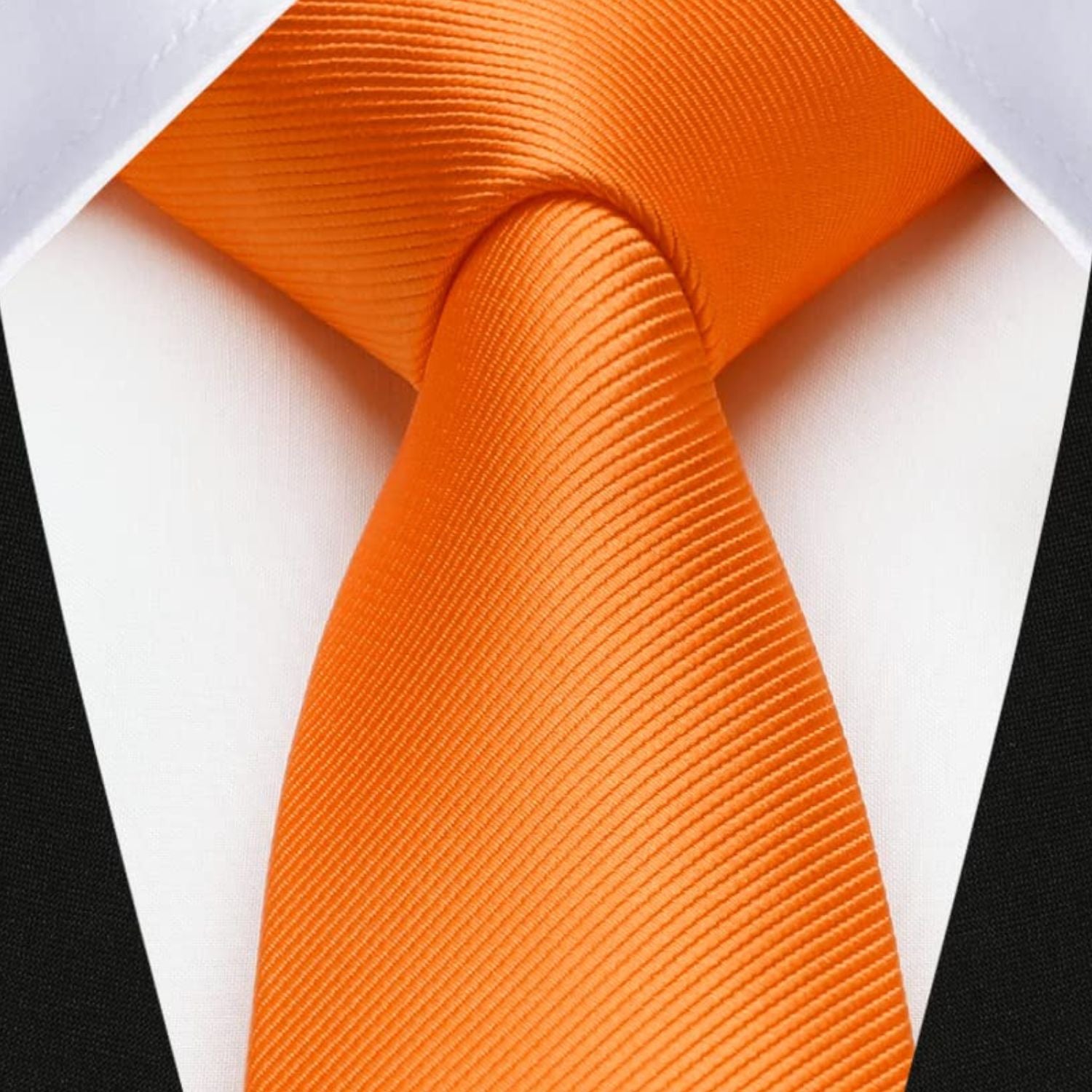 Solid 2.17 inch Skinny Formal Tie - 07-ORANGE