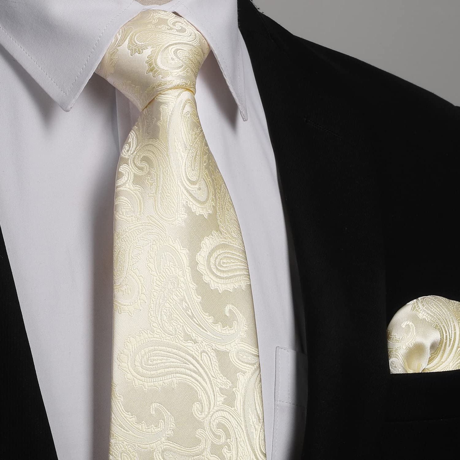 Paisley Ties Handkerchief Set - BEIGE