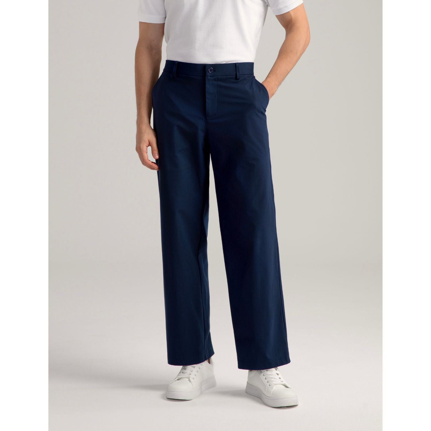 Hisdern Flex 505 Men's Golf Pants Relaxed Fit Stretch for Business Casual