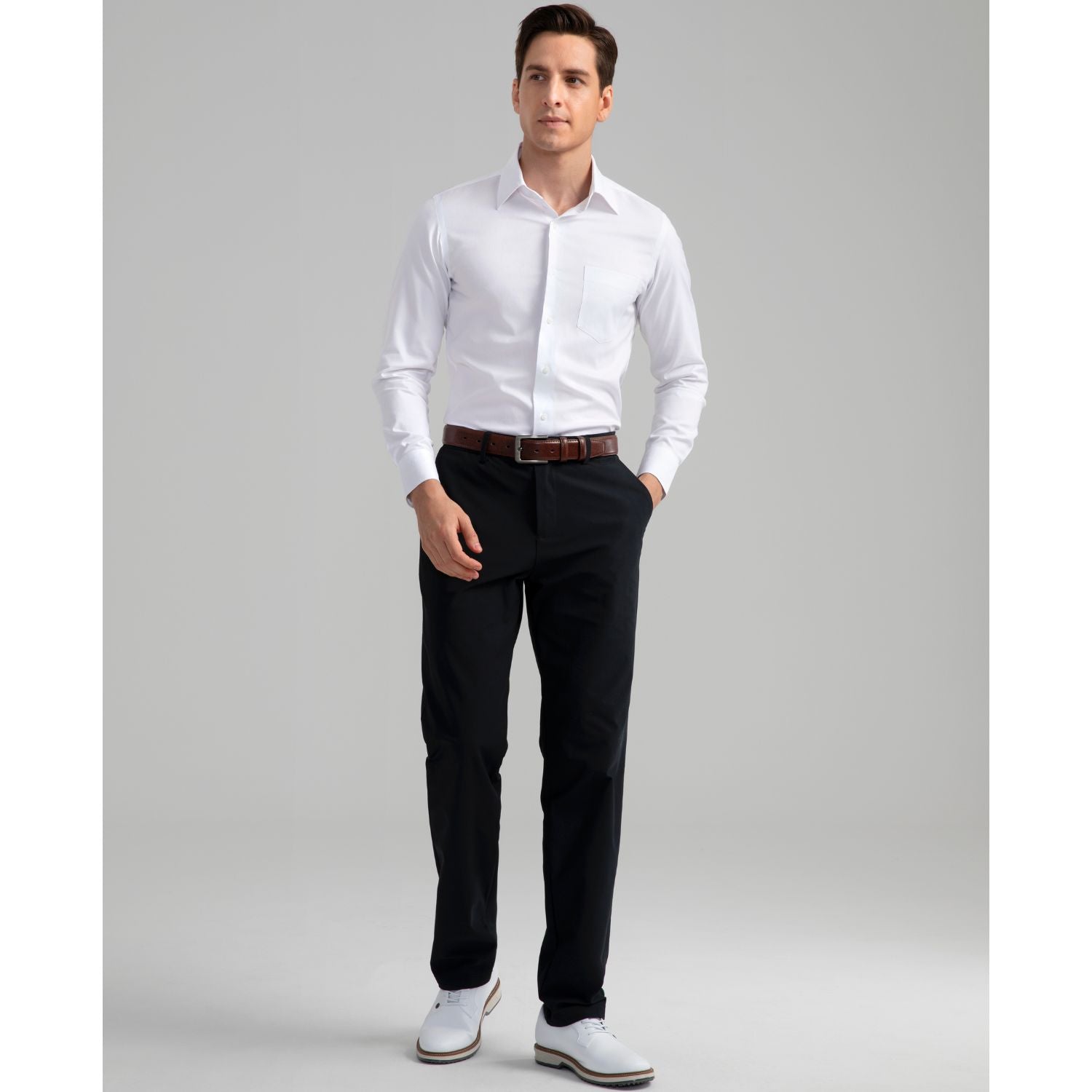 Hisdern Flex Men‘s Golf Pants Classic Fit Stretch for Golf Business