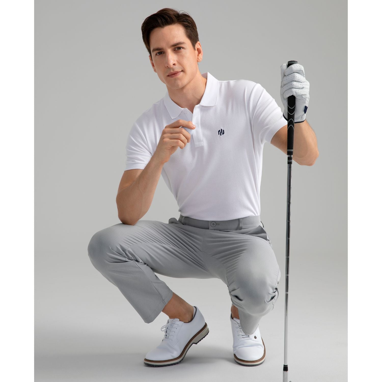 Hisdern Flex Men‘s Golf Pants Classic Fit Stretch for Casual Wear