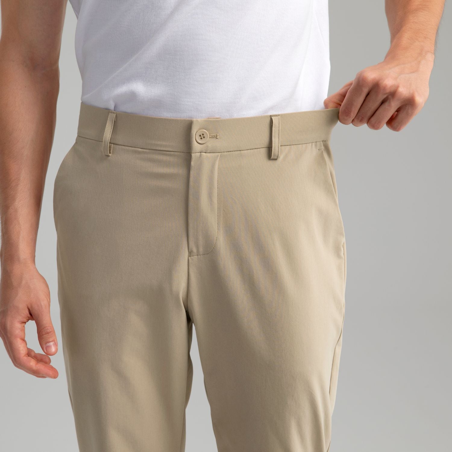 Hisdern Flex 301 Men's Golf Pants Classic Fit Stretch Dress Pants for Casual Wear