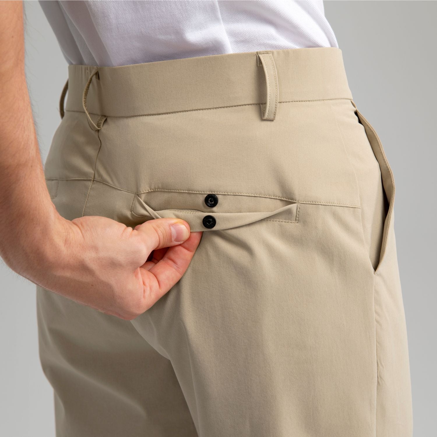 Hisdern Flex 301 Men's Golf Pants Classic Fit Stretch Dress Pants for Casual Wear