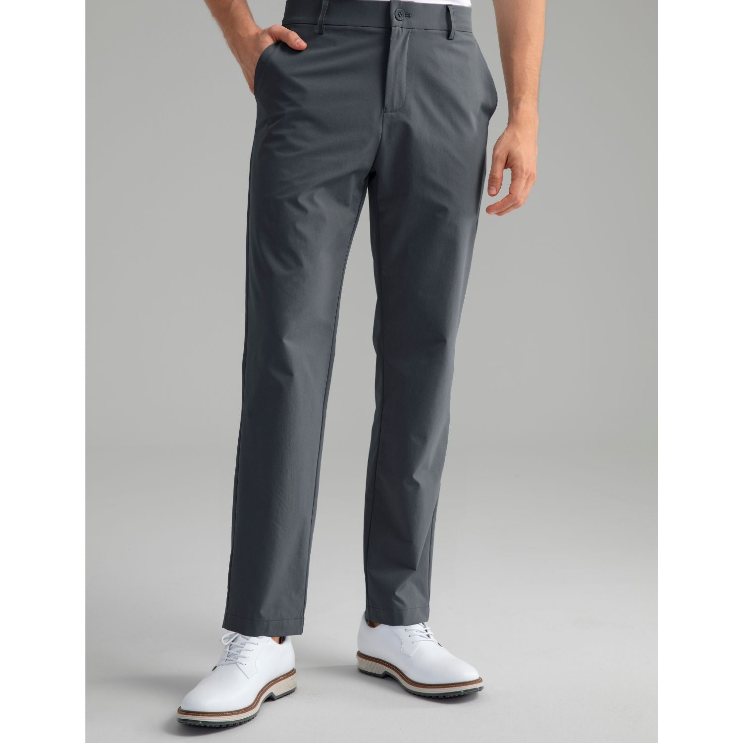 Hisdern Flex 301 Men's Golf Pants Classic Fit Stretch Dress Pants for Casual Wear